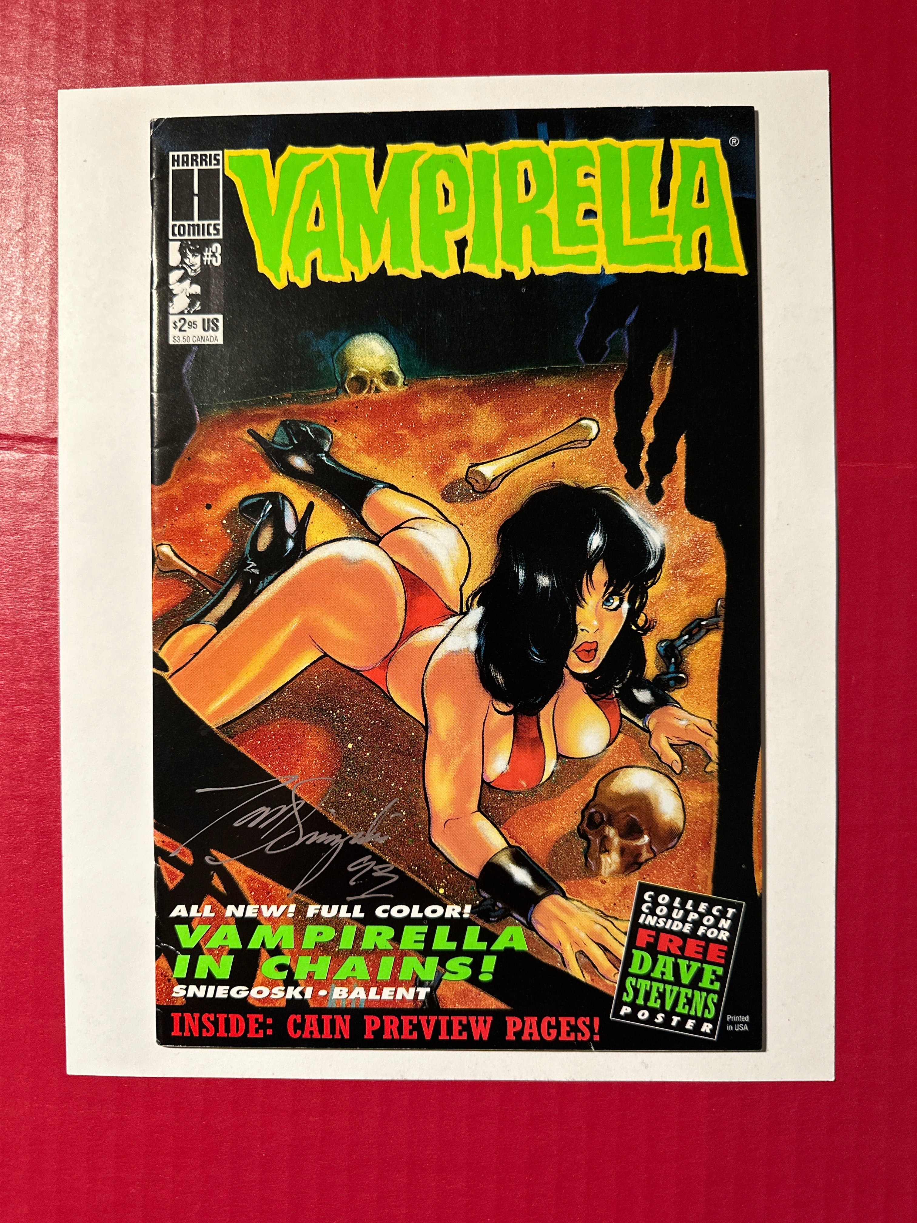 Vampirella, Vol. 2 #3 (Harris Comics 1993) Signed by Tom Sniegoski by Ugly Monkey Comics