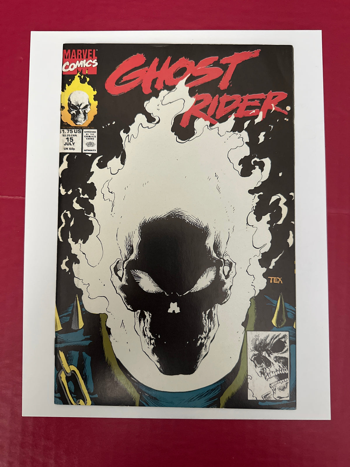 Ghost Rider, Vol. 2 (1990-1998) #15A (Marvel Comics 1991) 1st Glow-in-the-Dark comic cover by Ugly Monkey Comics
