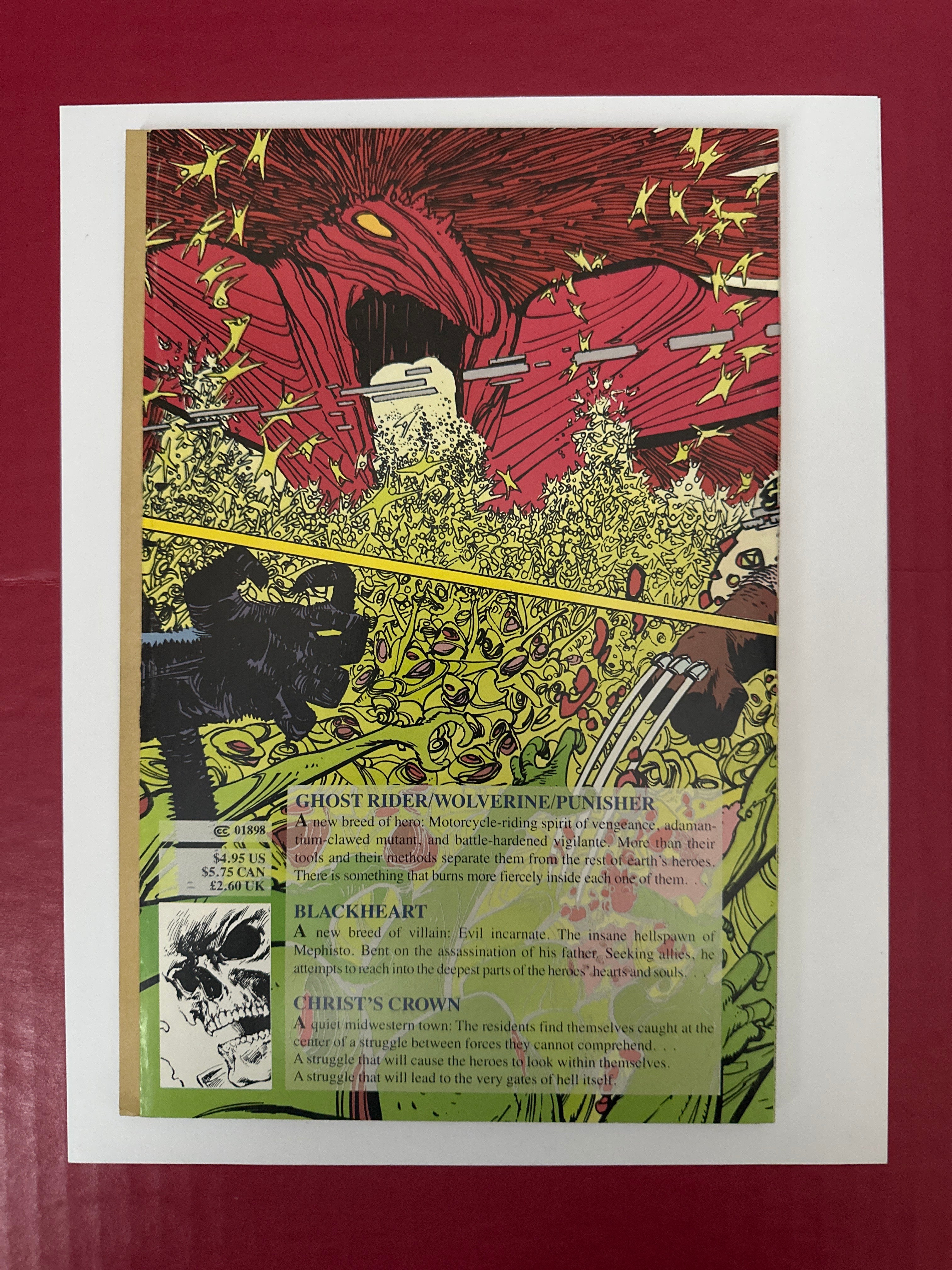 Ghost Rider Wolverine Punisher Hearts Of Darkness 1A 1991 Comic Edition by Ugly Monkey Comics