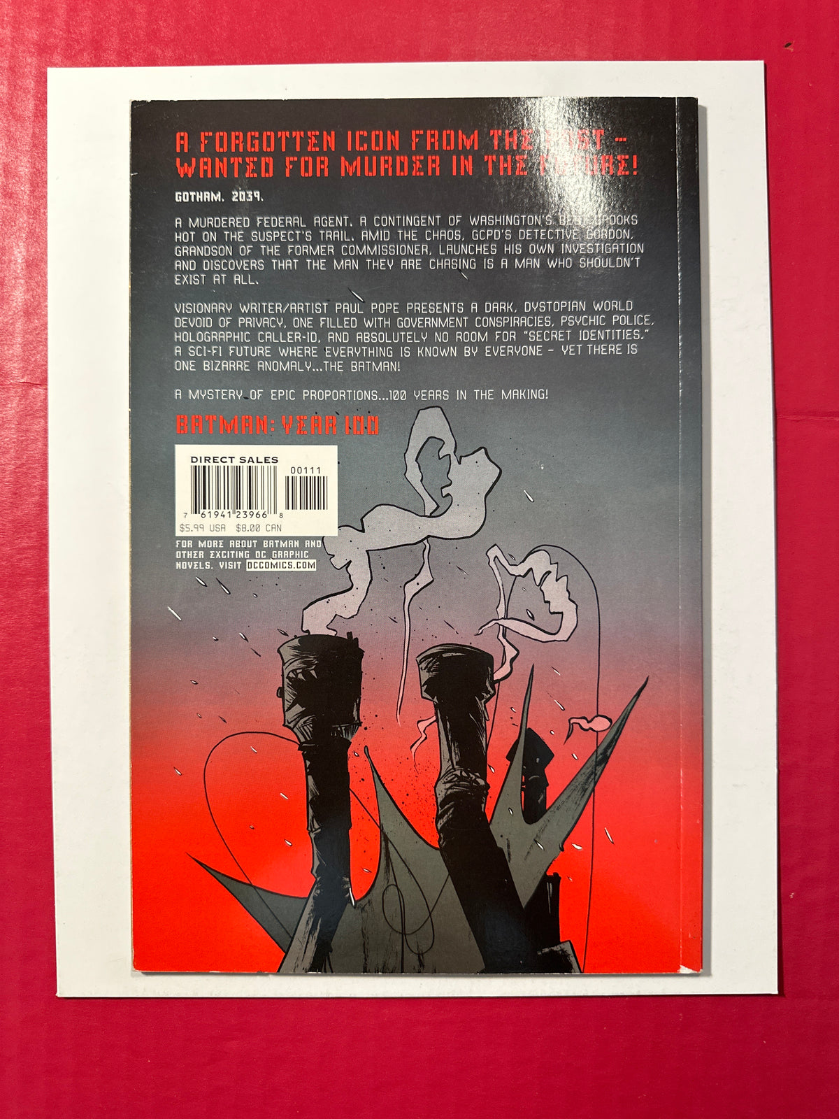 Batman: Year 100 #1B (DC Comics 2006) Pure Red Background - 2nd Printing by Ugly Monkey Comics