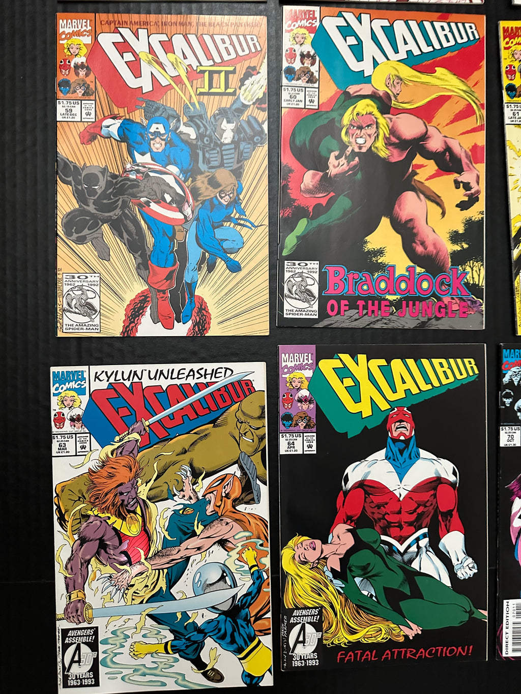 Lot of 32 Excalibur Comics includes 6 keys (1988 - 1993) Marvel Comics by Ugly Monkey Comics