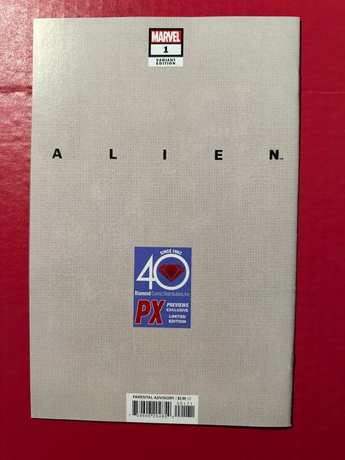 Alien, Vol. 2 (Marvel Comics) #1G (2022) Previews Exclusive Travis Charest Inks Virgin Diamond 40th Anniversary Variant Cover