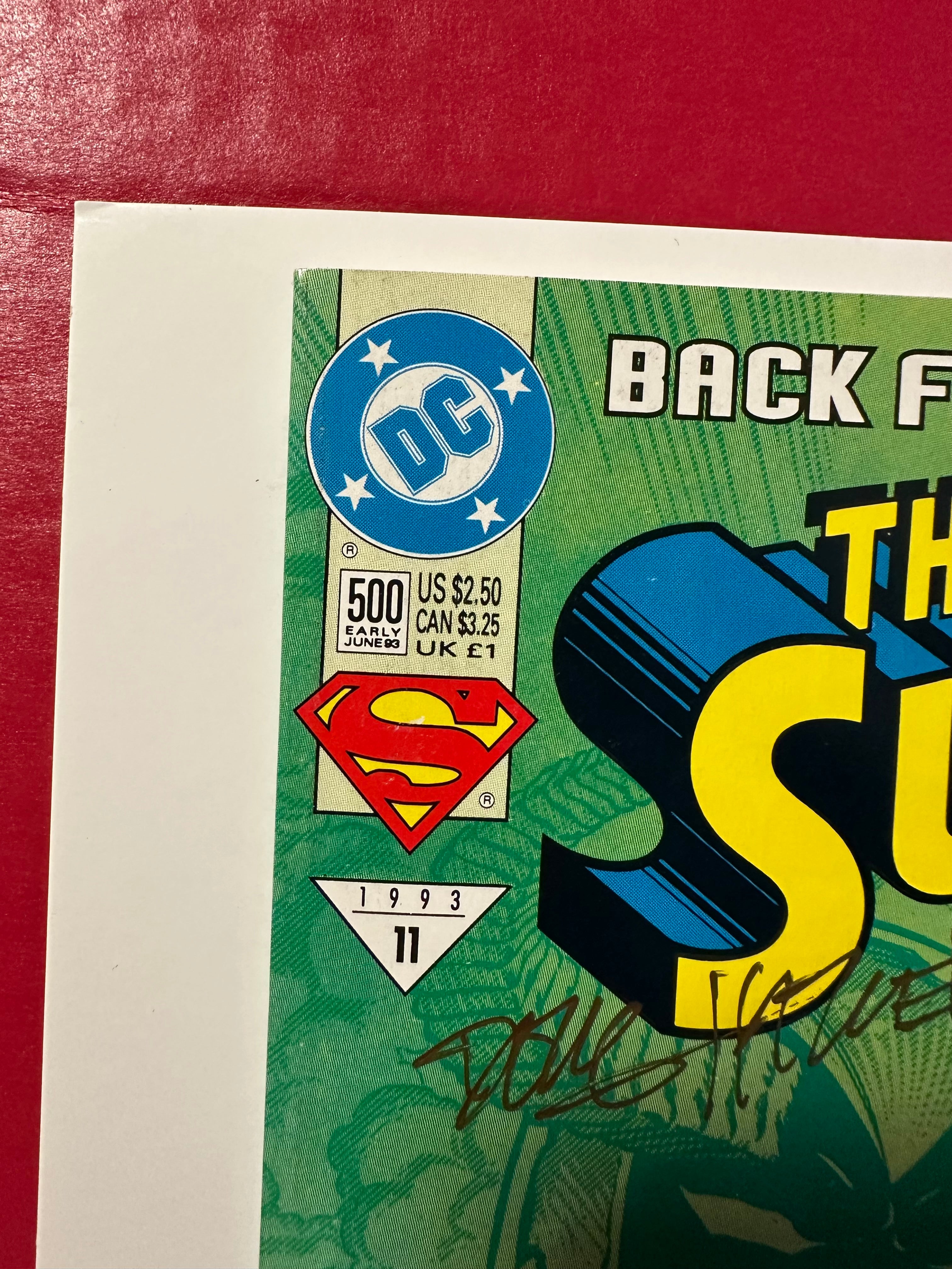 The Adventures of Superman #500 Key Several First Appearances Double Signed by Ugly Monkey Comics