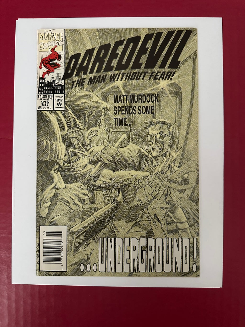 Daredevil, Vol. 1 #316B (1993) Newsstand by Ugly Monkey Comics