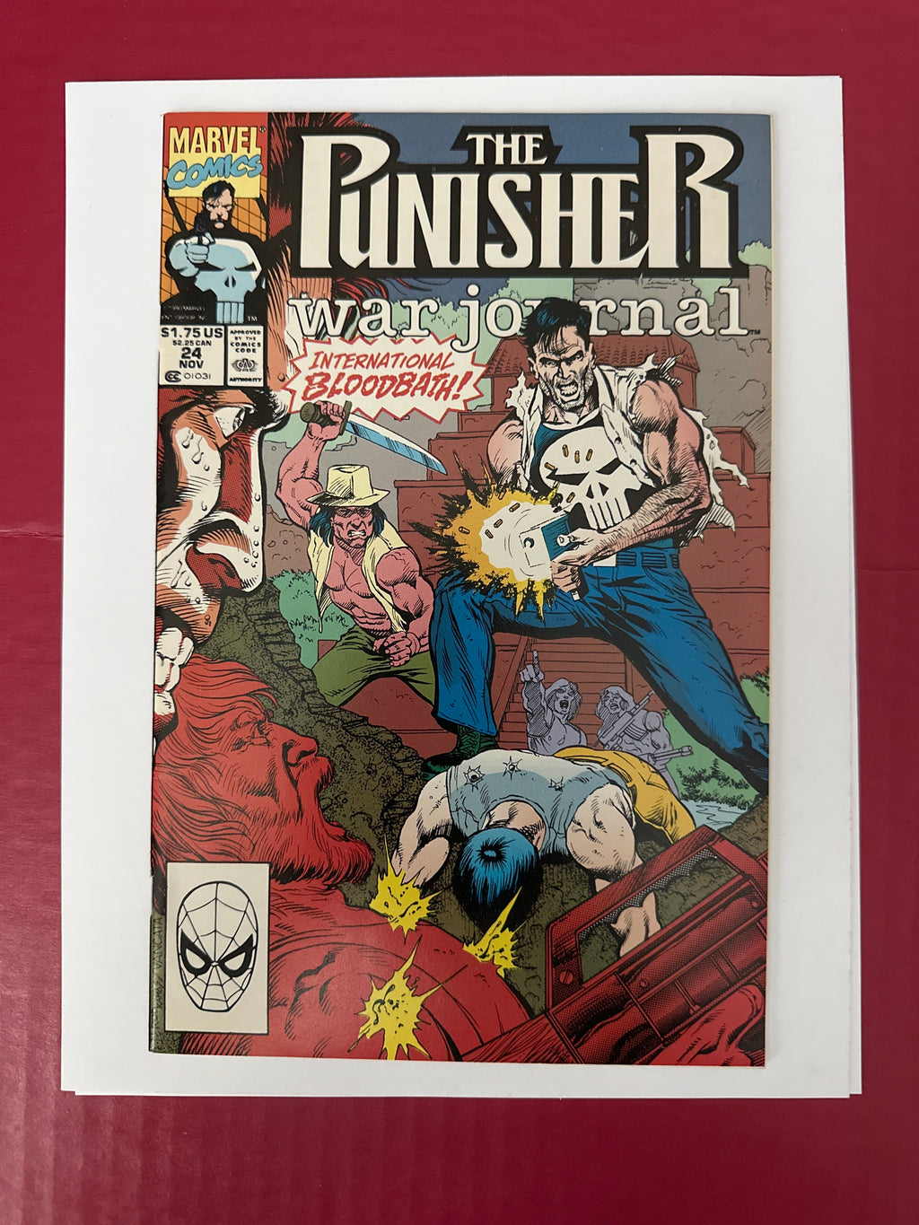 Punisher War Journal Vol 1 24A 1990 Marvel Comic Book by Ugly Monkey Comics