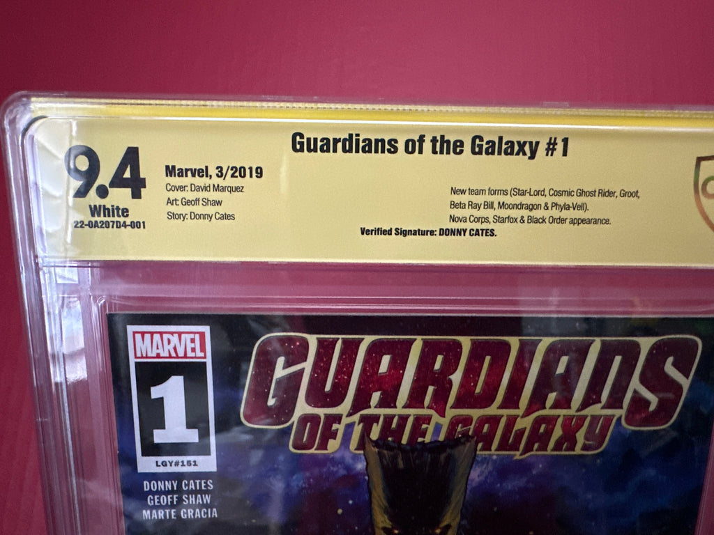 Guardians of the Galaxy #1 (Marvel Comics 2019) Key CBCS 9.4 Signed by Cates by Ugly Monkey Comics