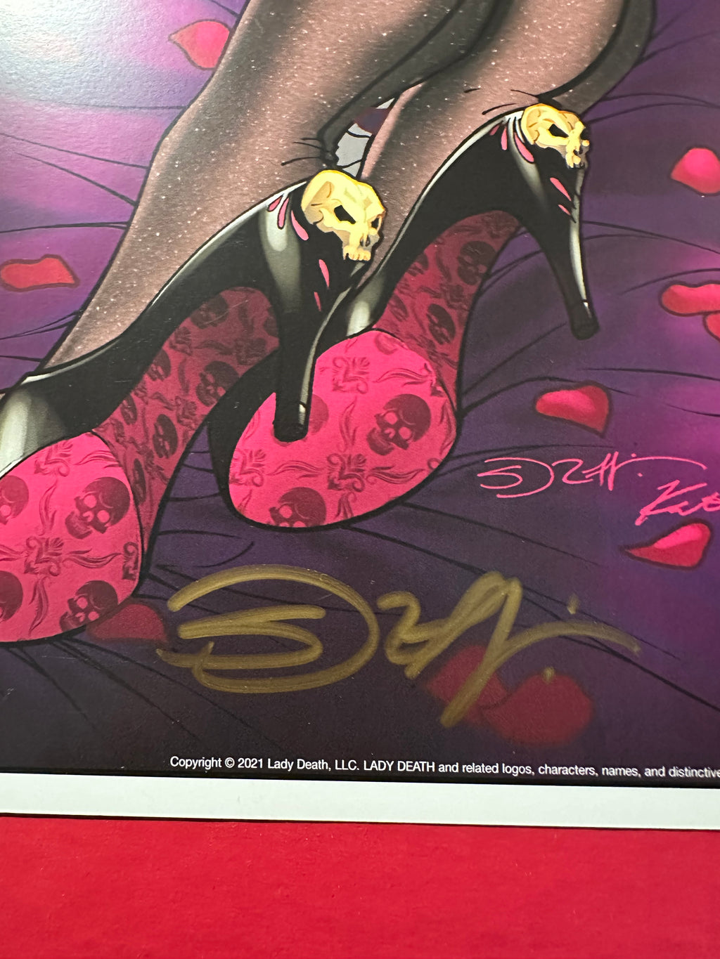 Lady Death: Retribution Naughty Bedroom Eyes Edition 11x17 Poster Signed Sorah Suhng and Brian Pulido