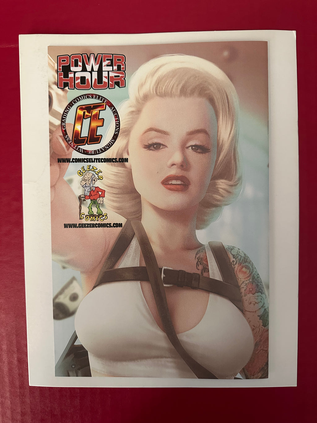 Power Hour #1ET (2022) Marilyn Monroe Gangster Sydney Augusto Close-Up Exclusive Topless Variant by Ugly Monkey Comics