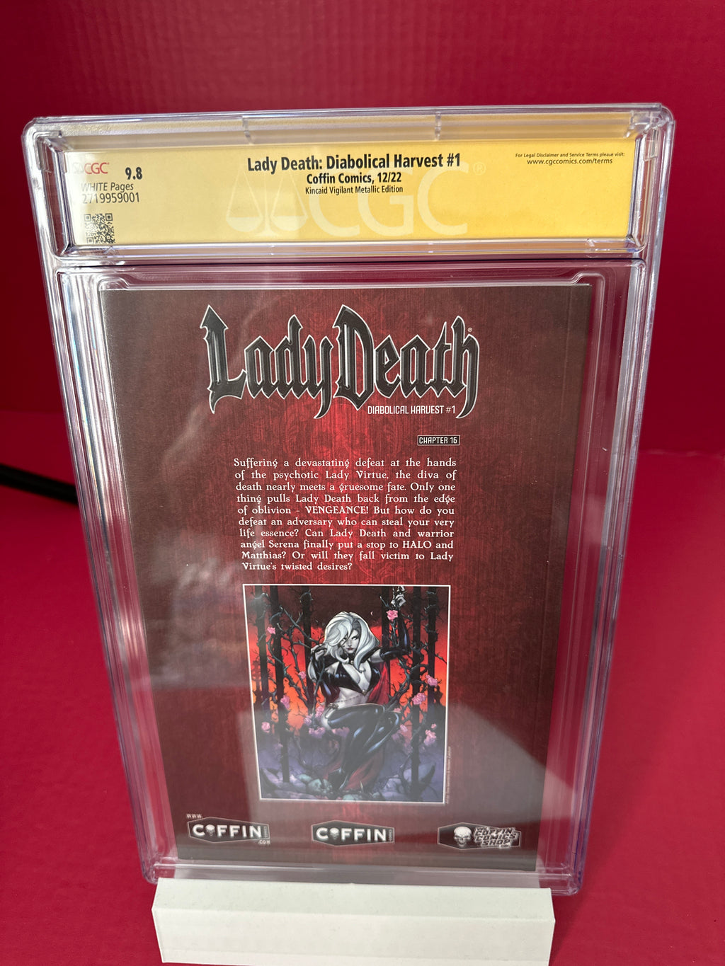 Lady Death Diabolical Harvest #1 Limited to 40 CGC 9.8 Double Signed by Ugly Monkey Comics