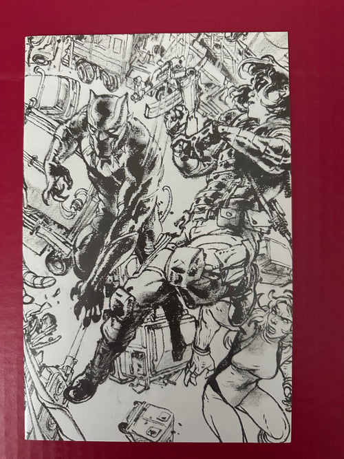 Civil War II #7B (2016) Variant Kim Jung Gi Black & White Virgin Connecting H Cover by Ugly Monkey Comics