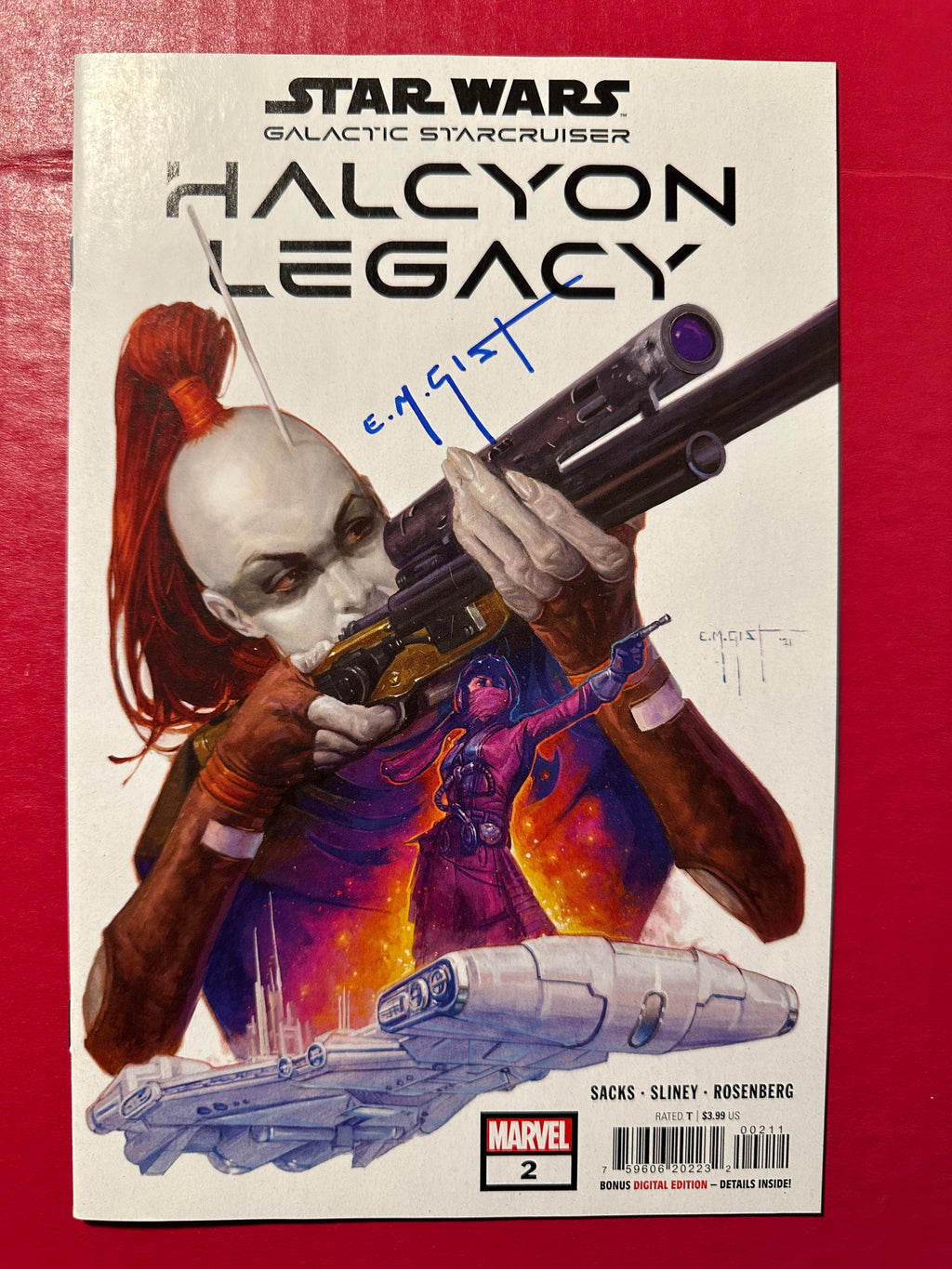 Star Wars: Halcyon Legacy #2 (2022) Signed Cover Artist E.M. Gist