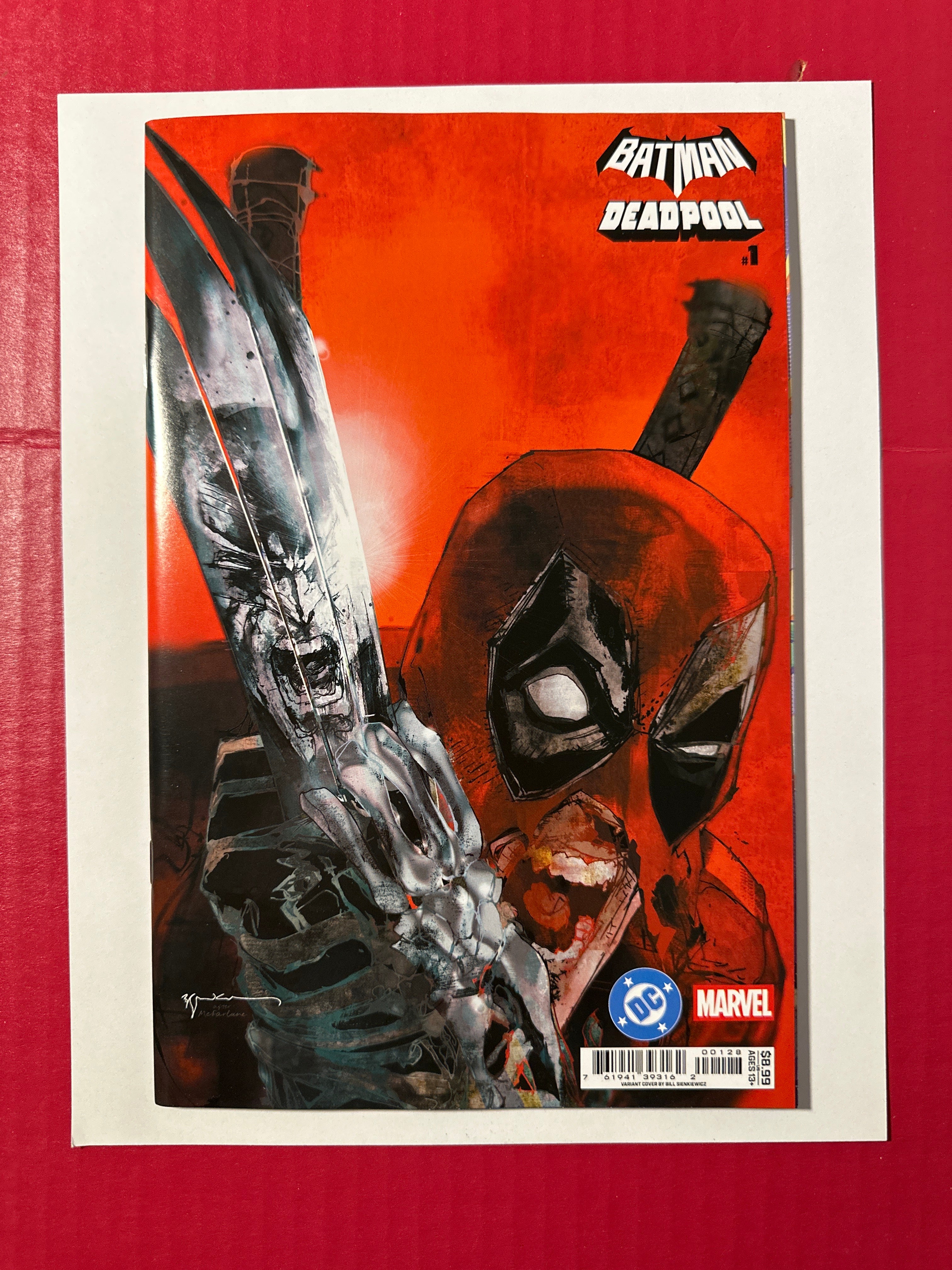 Batman / Deadpool #1Q (DC Comics 2025) Bill Sienkiewicz Variant by Ugly Monkey Comics