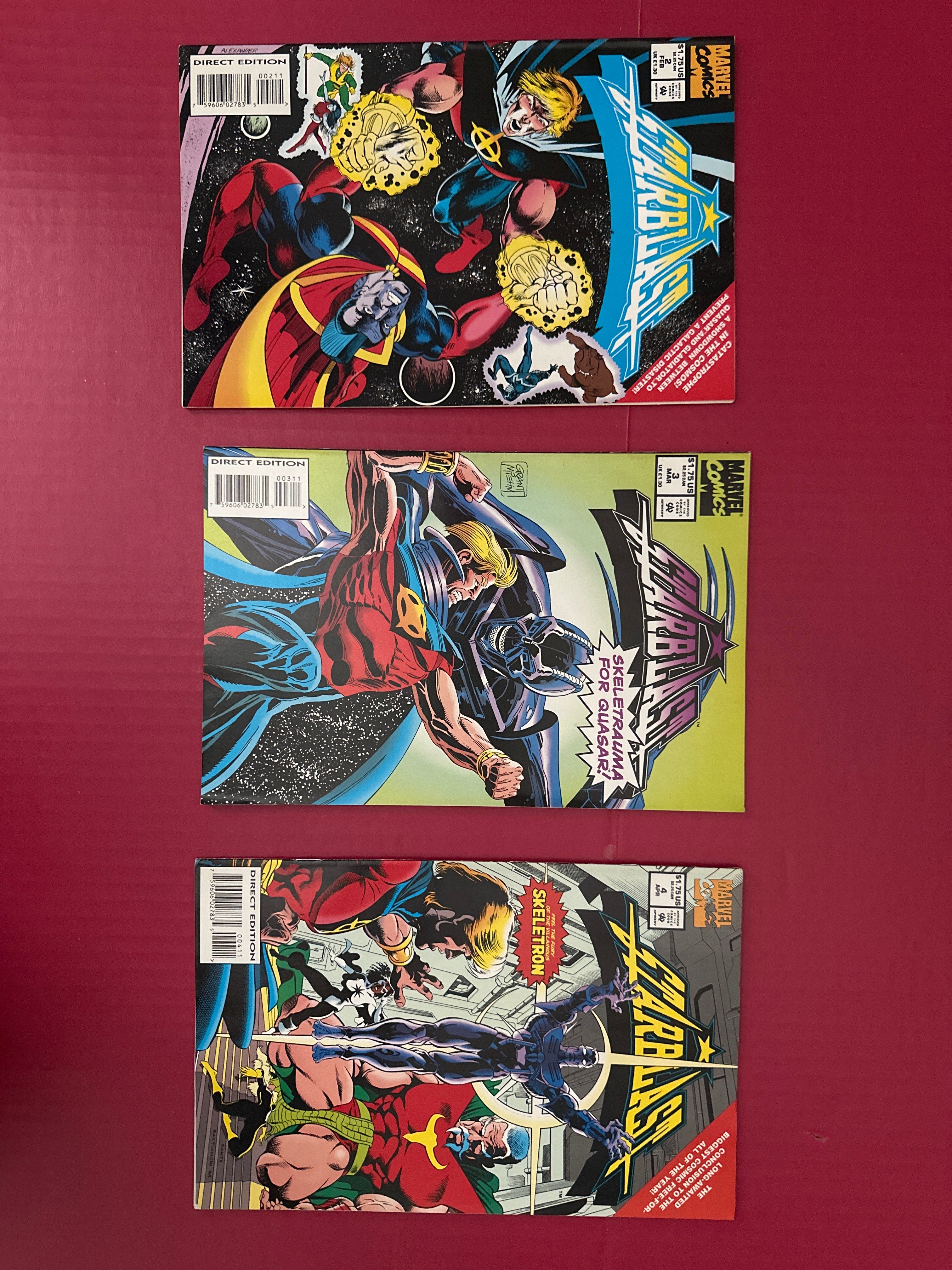 Lot of 3 Starblast Comics #2, 3, 4 (Marvel Comics 1993) by Ugly Monkey Comics