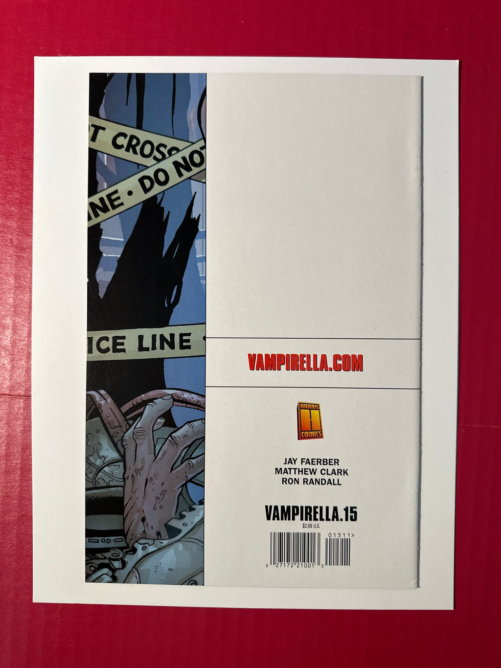 Vampirella, Vol. 3 #15 (Harris Comics 2002) Amanda Connor Police Tape Cover by Ugly Monkey Comics