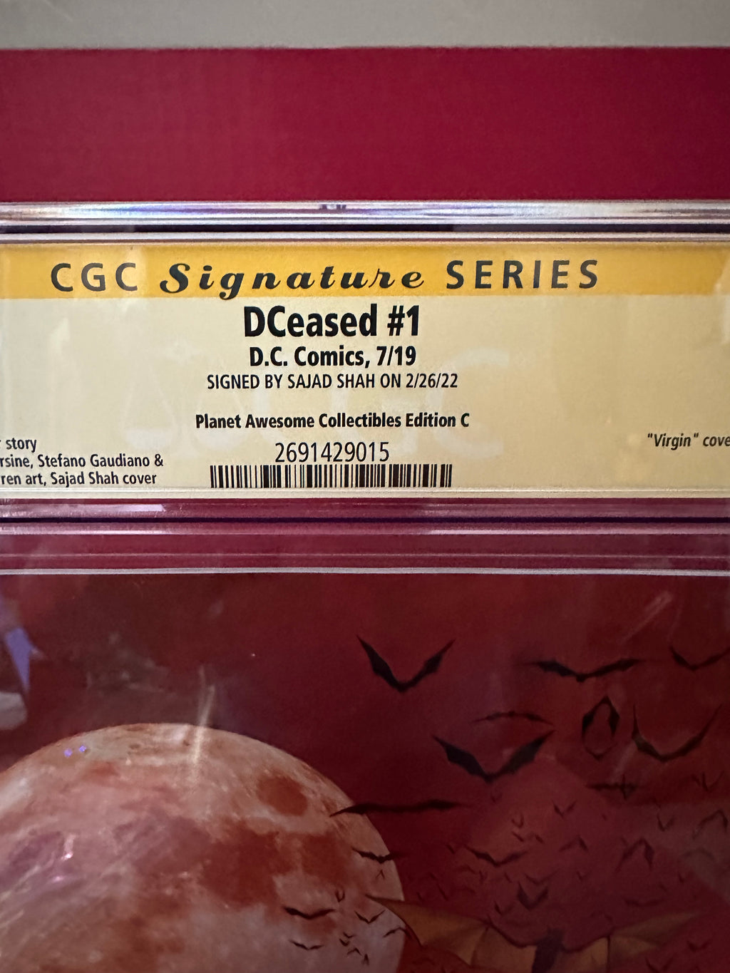 DCeased #1 (2019) Sajad Shah Exclusive Virgin Variant CGC 9.8 Signature Series by Ugly Monkey Comics