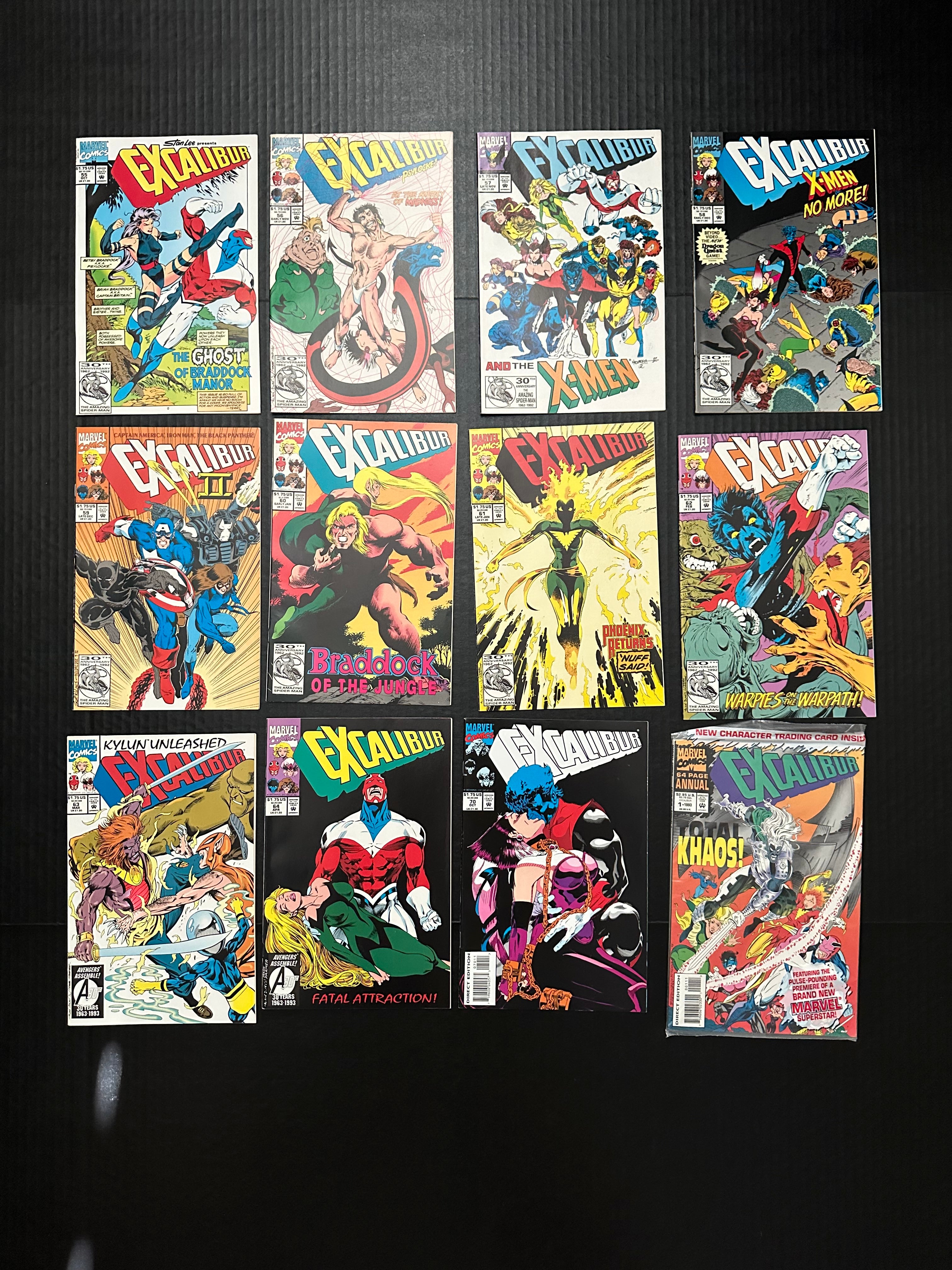 Lot of 32 Excalibur Comics includes 6 keys (1988 - 1993) Marvel Comics by Ugly Monkey Comics