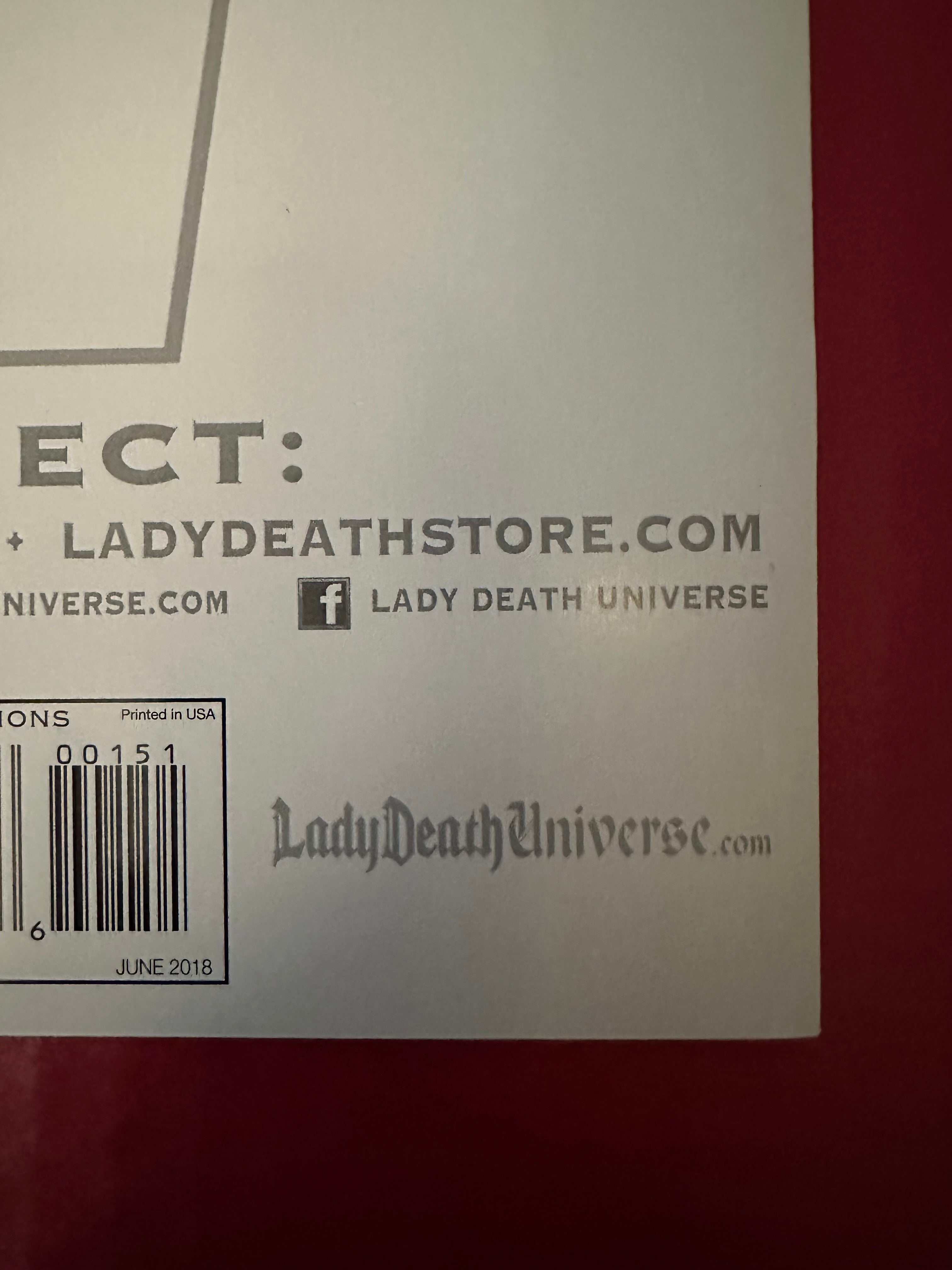 Lady Death: Unholy Ruin #2 (2018) Incentive Edition Signed by Dan Mendoza