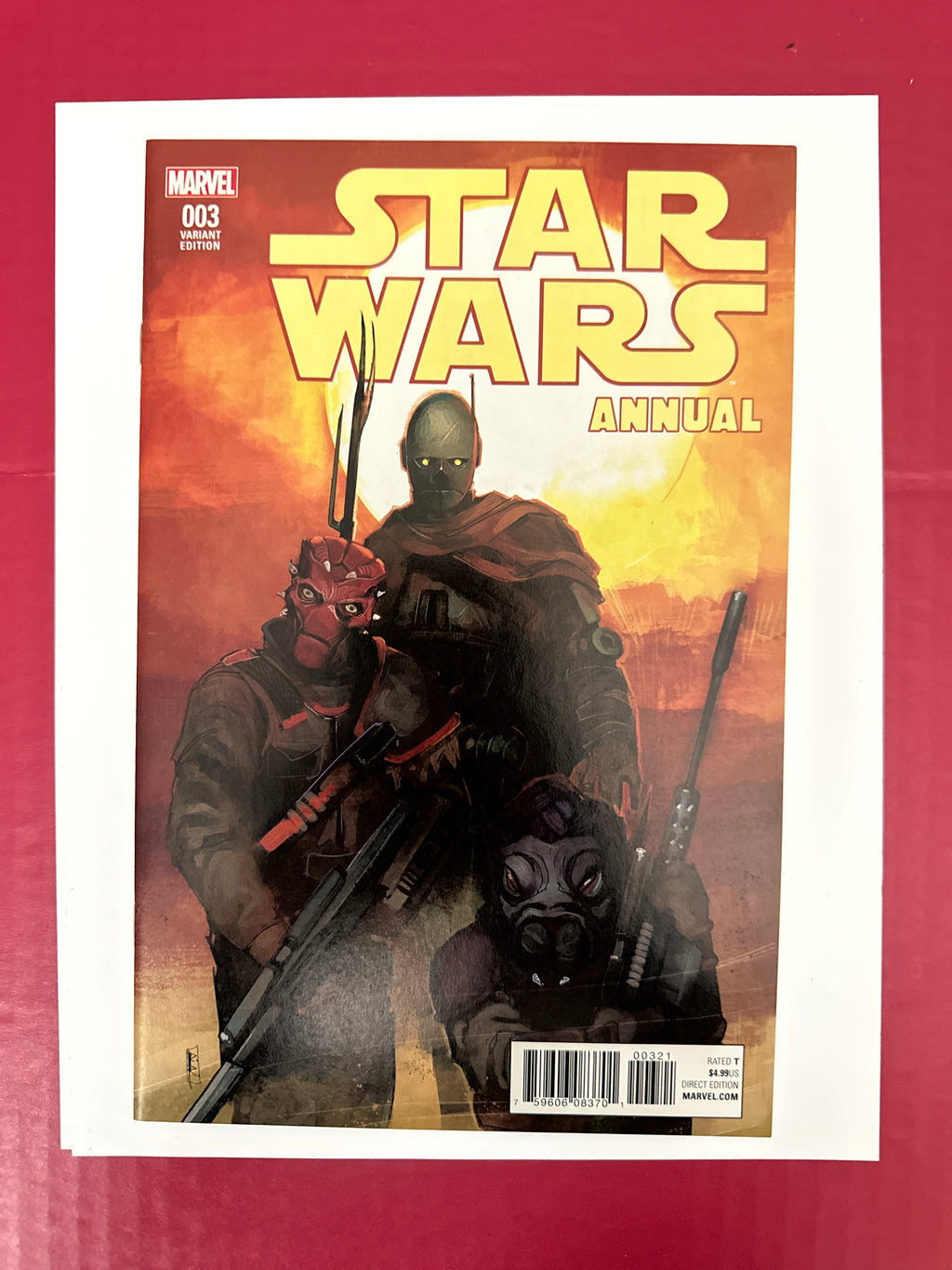Star Wars Marvel Vol 2 Annual 3B 2017 Leia Han Solo Secret Base by Ugly Monkey Comics