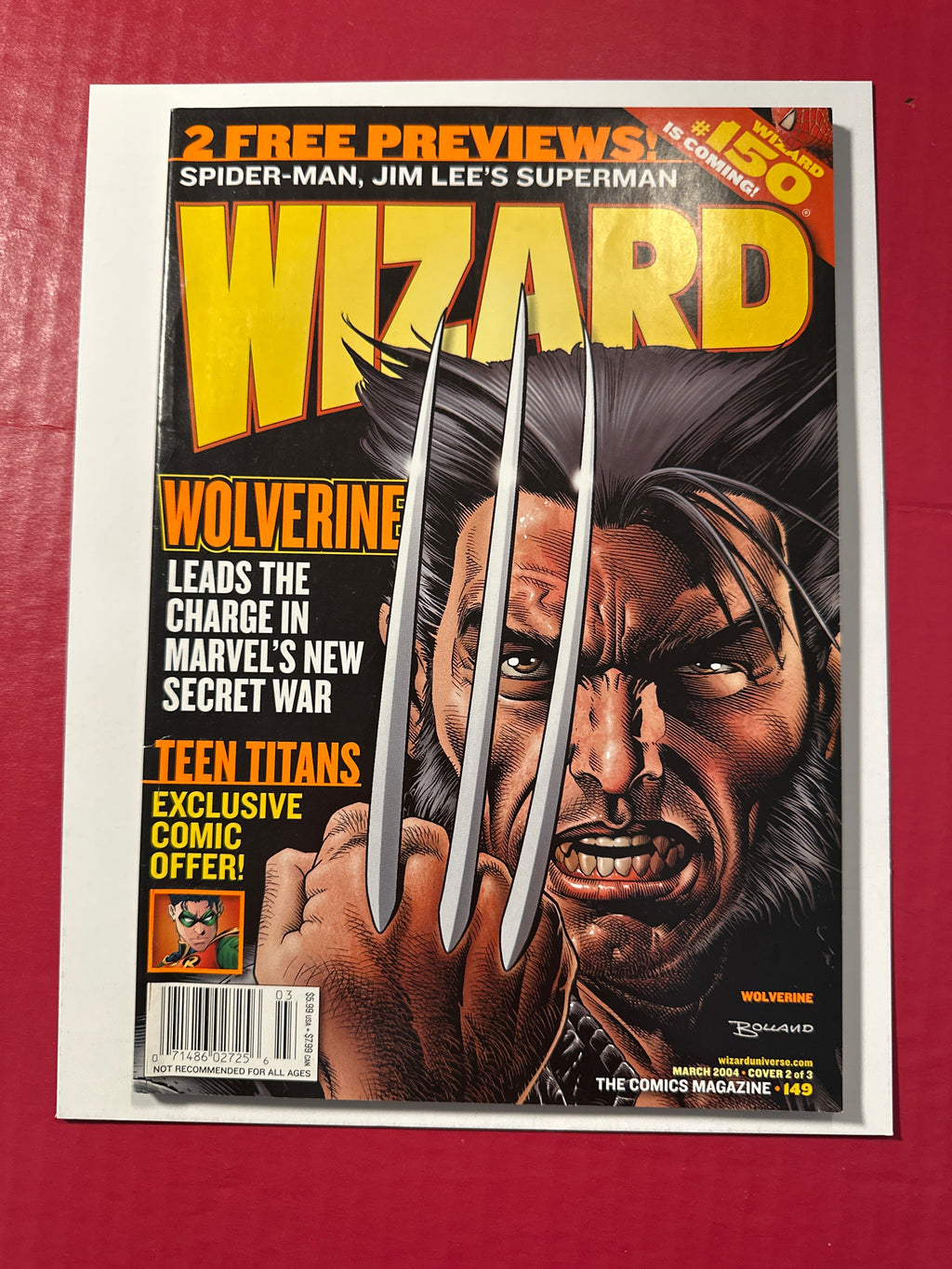 Wizard the Comics Magazine (1991) #149B Wolverine Cover by Ugly Monkey Comics