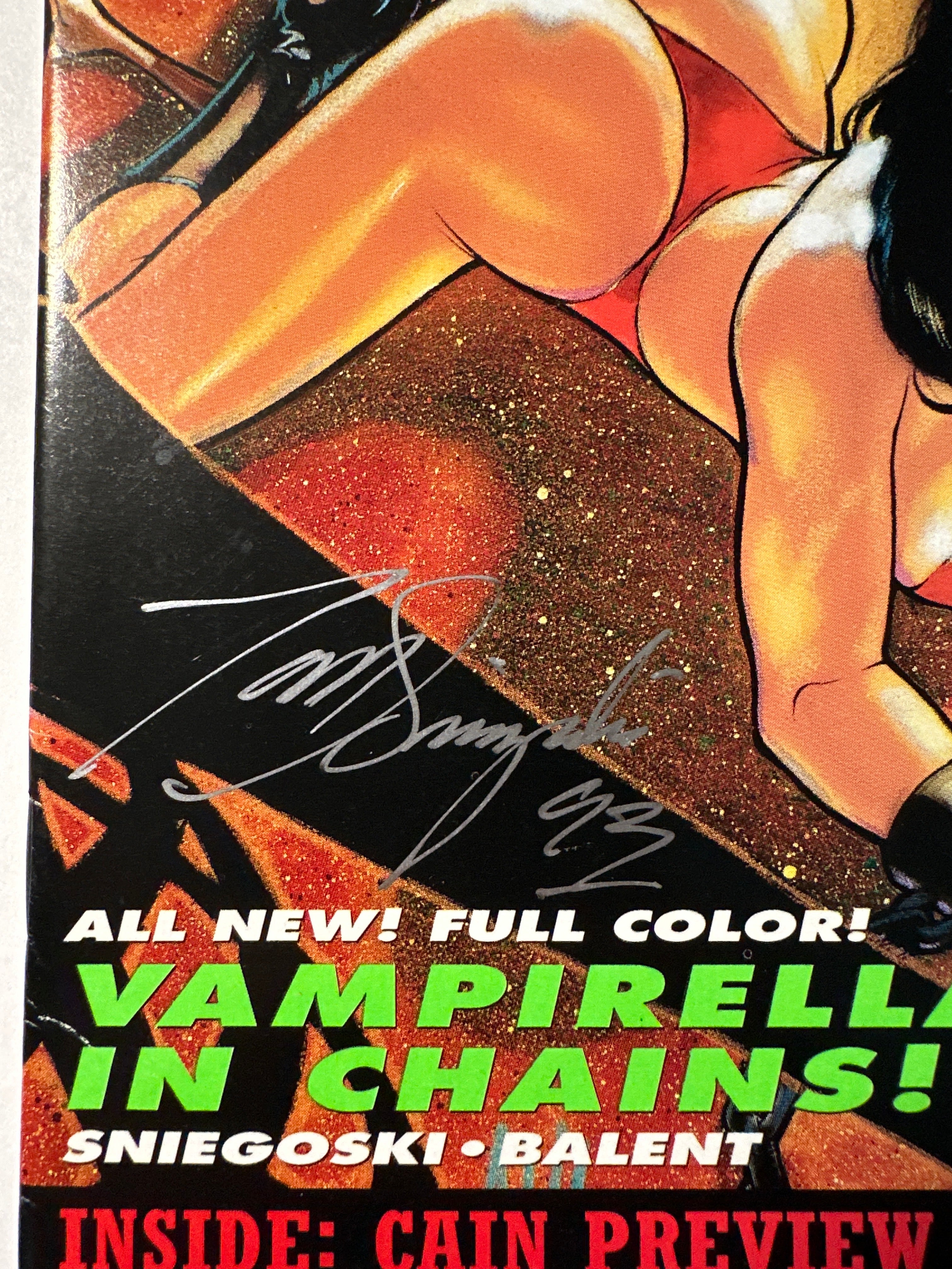 Vampirella, Vol. 2 #3 (Harris Comics 1993) Signed by Tom Sniegoski by Ugly Monkey Comics