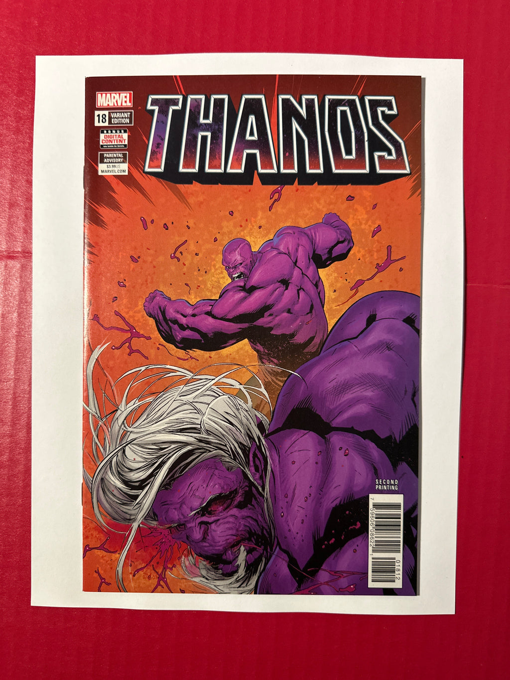 Thanos, Vol. 2 #18C (Marvel Comics 2018) 2nd Printing Variant Geoff Shaw Cover by Ugly Monkey Comics