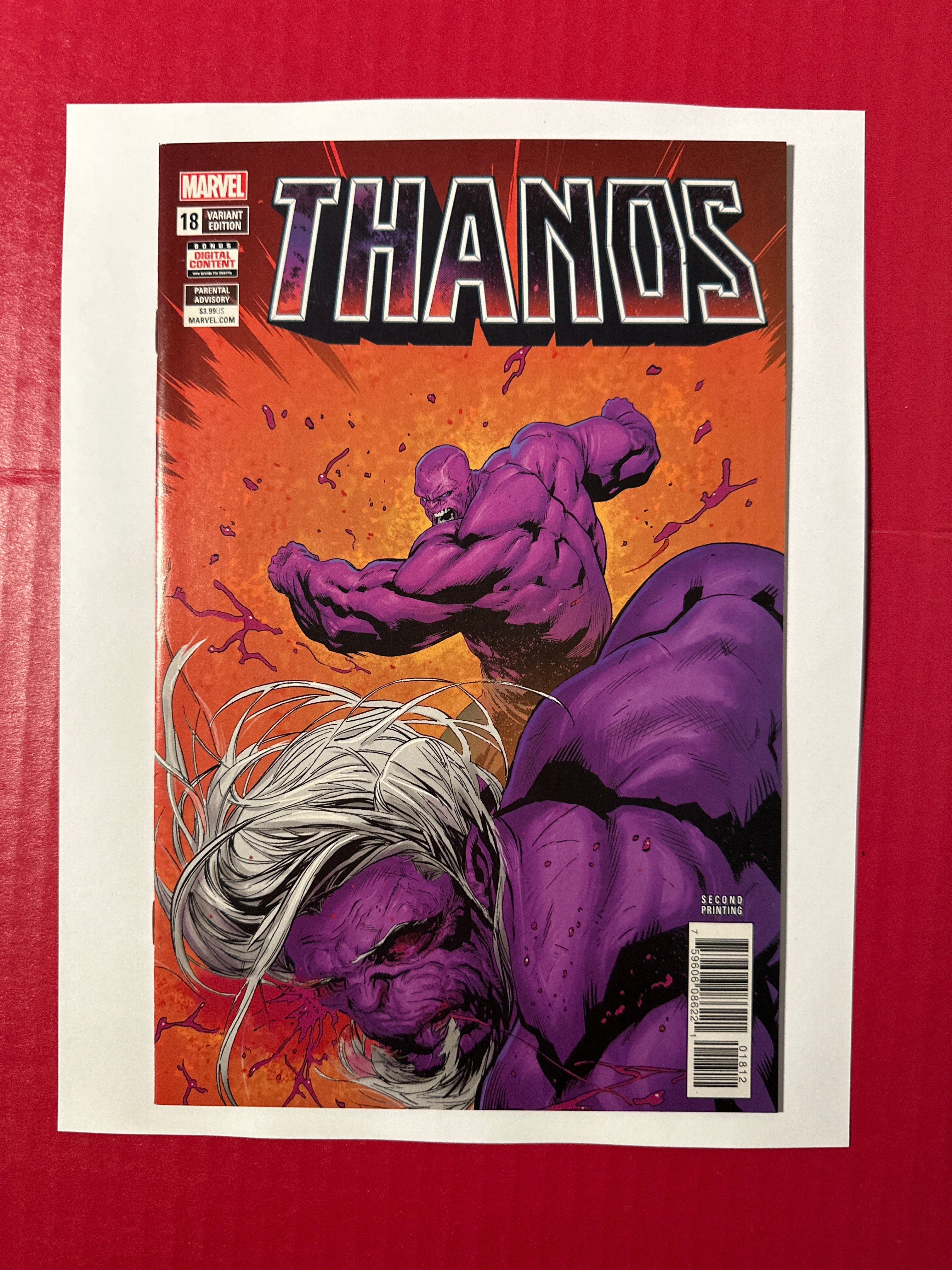 Thanos, Vol. 2 #18C (Marvel Comics 2018) 2nd Printing Variant Geoff Shaw Cover by Ugly Monkey Comics