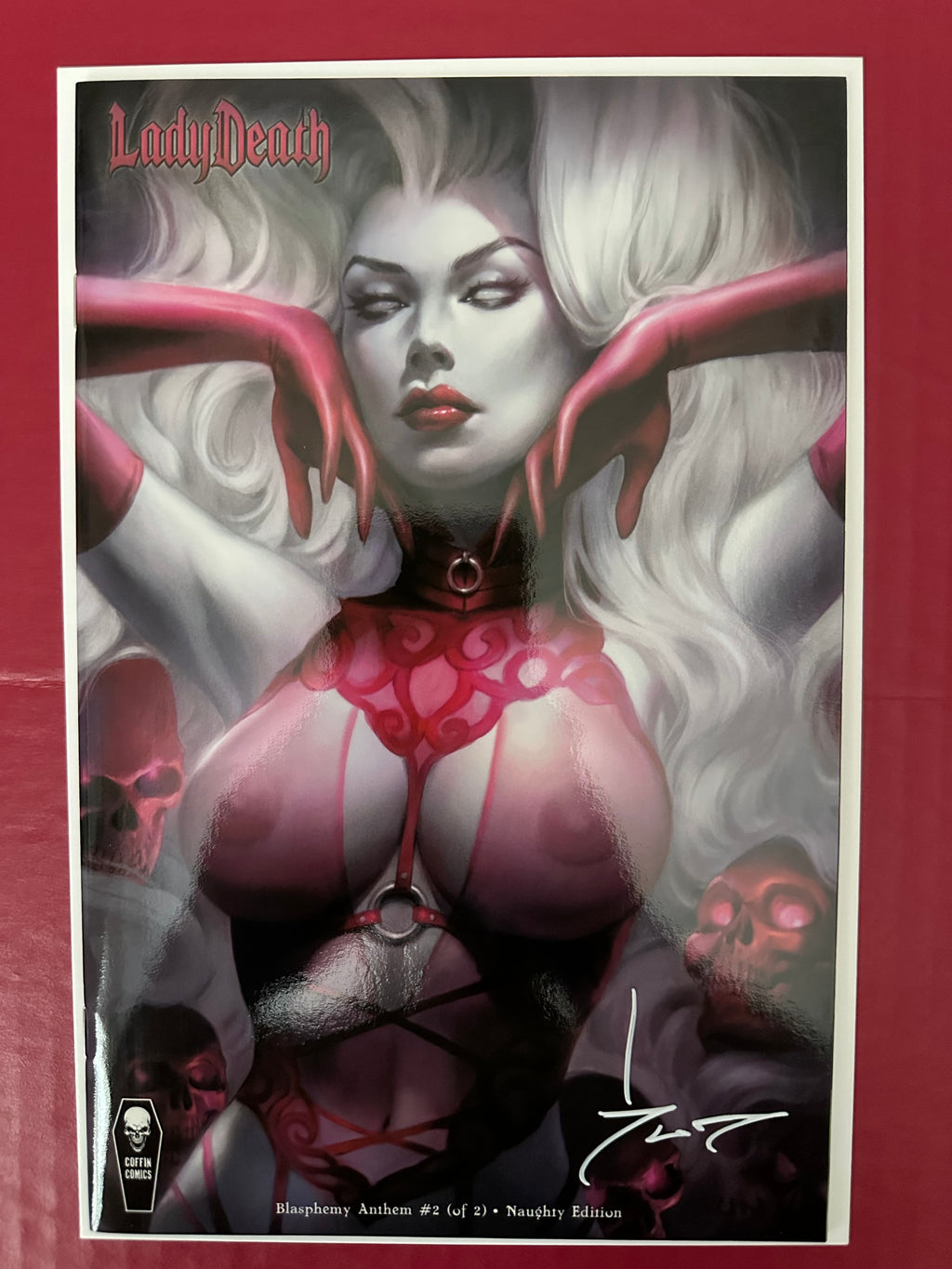 Lady Death: Blasphemy Anthem, Vol. 2 #2 (2021) Naughty Edition Signed by Sun Khamunaki by Ugly Monkey Comics