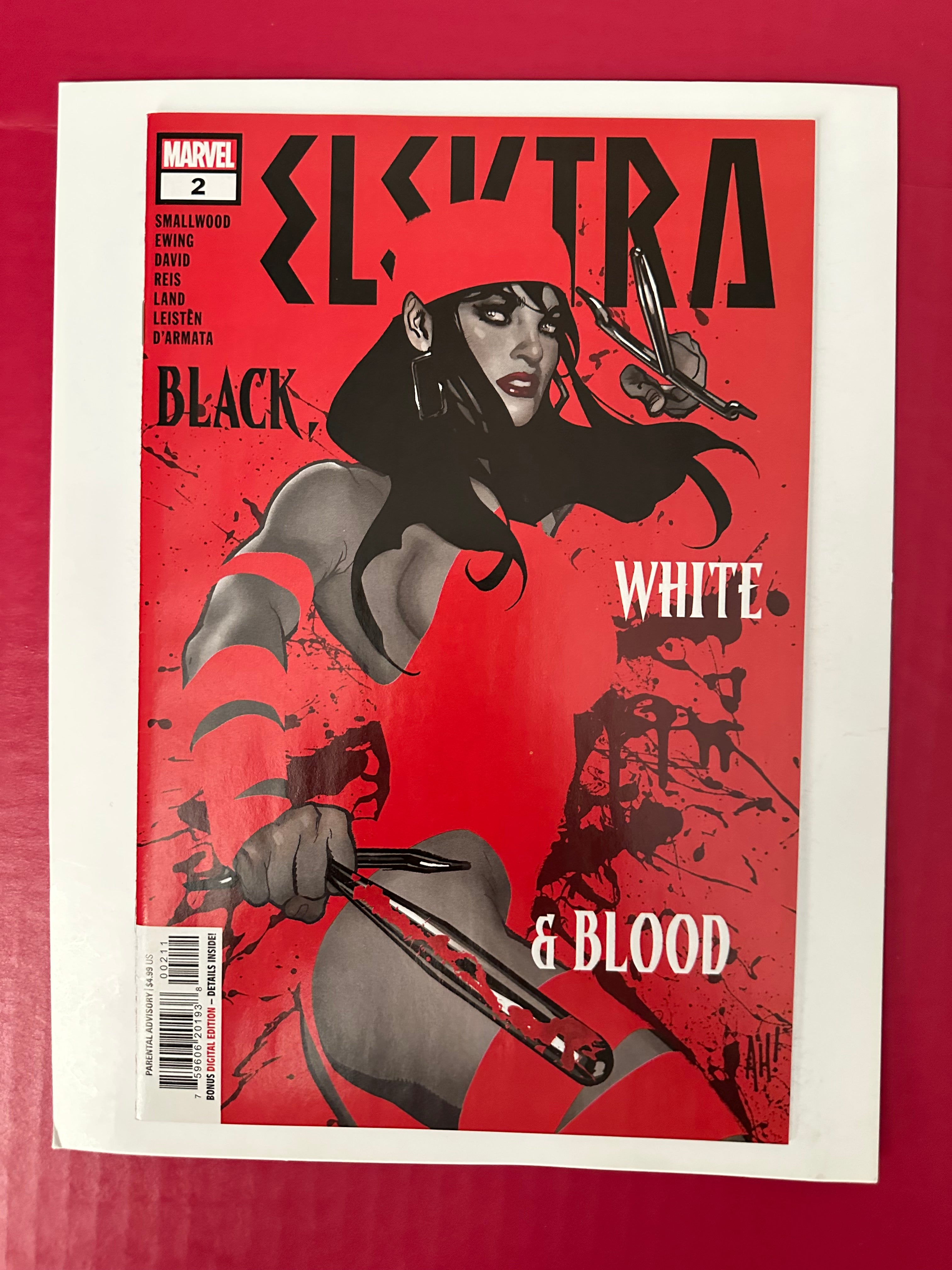 Elektra: Black, White & Blood #2 (2022) Regular Adam Hughes Cover