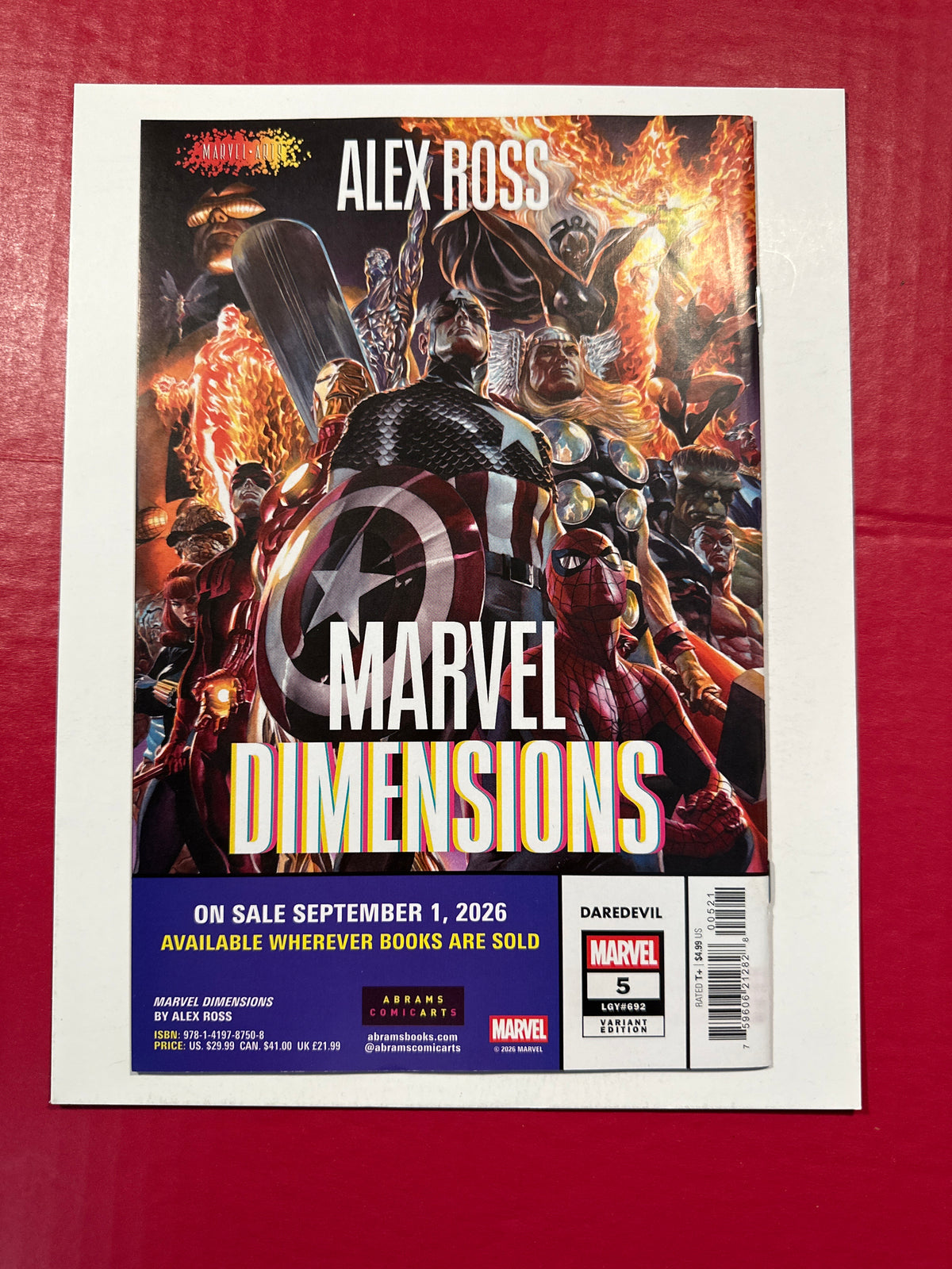 Daredevil, Vol. 9 #5B (Marvel Comics 2026) Alex Ross Marvel Dimensions Variant by Ugly Monkey Comics