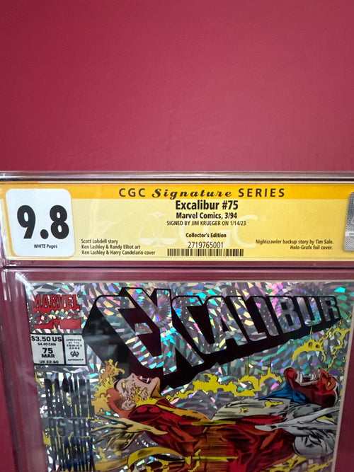 Excalibur #75 (Marvel Comics 1994) CGC 9.8 Signed by Jim Krueger by Ugly Monkey Comics