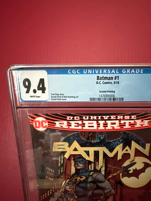 Batman #1 (DC Comics 2016) 2nd Printing CGC 9.4 by Ugly Monkey Comics