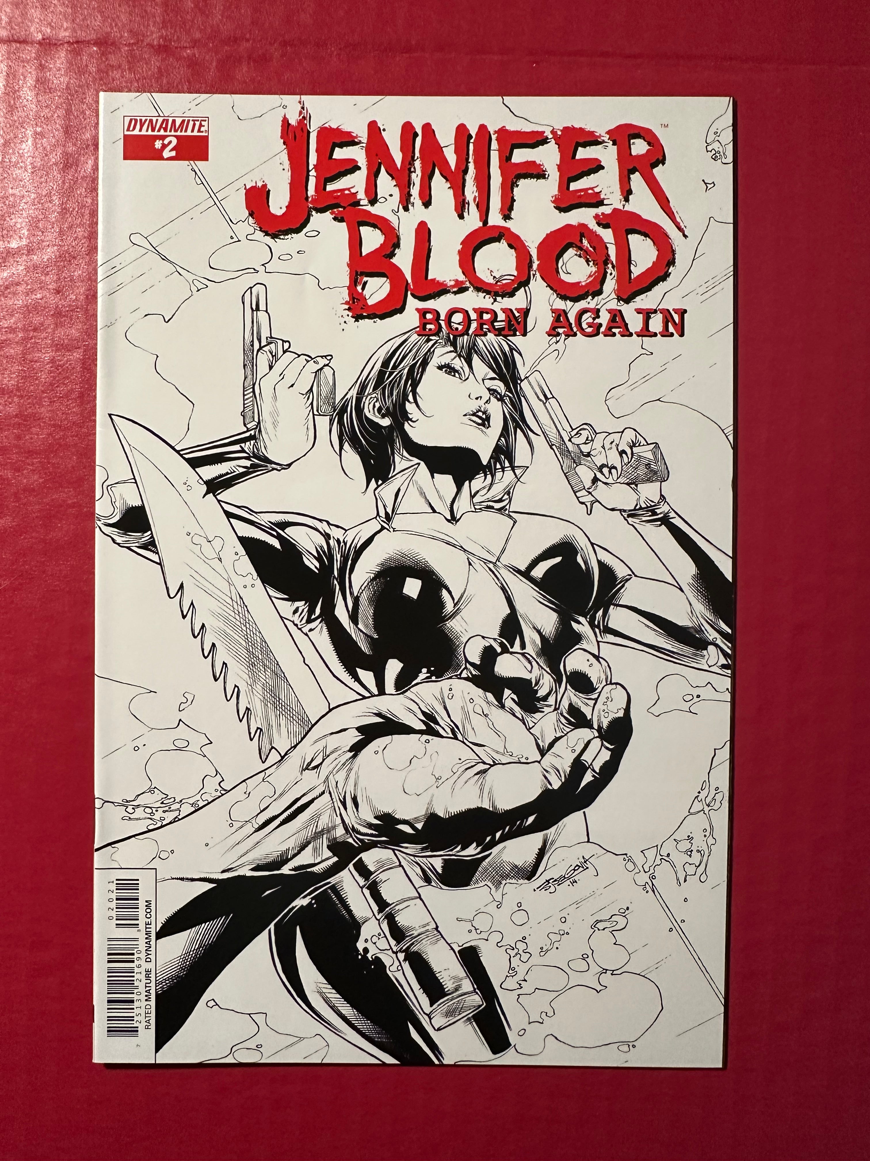 Jennifer Blood Born Again #2 (2014) 10 Copy Segovia B&w Incentive