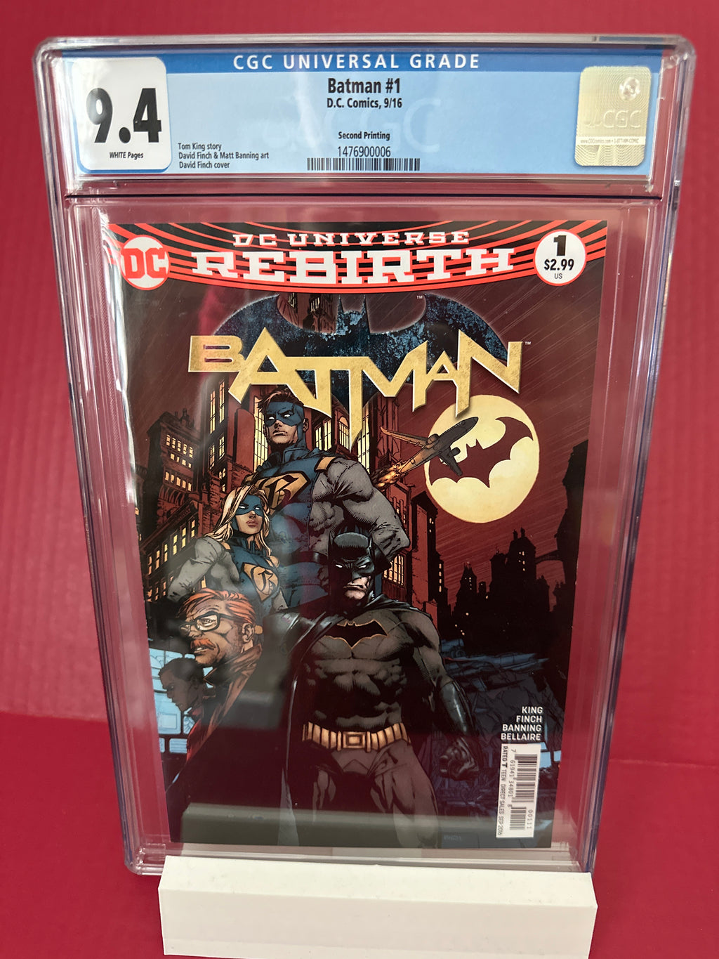 Batman #1 (DC Comics 2016) 2nd Printing CGC 9.4 by Ugly Monkey Comics