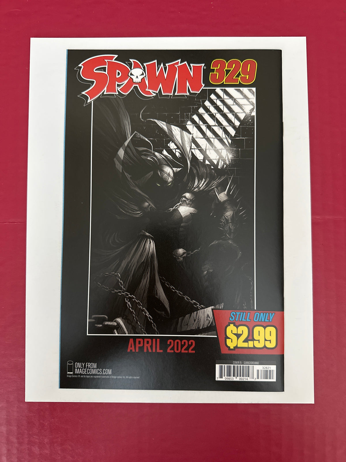 Spawn #328B (Image Comics 2022) 1st cameo app. Sinn (Cogliostro) by Ugly Monkey Comics