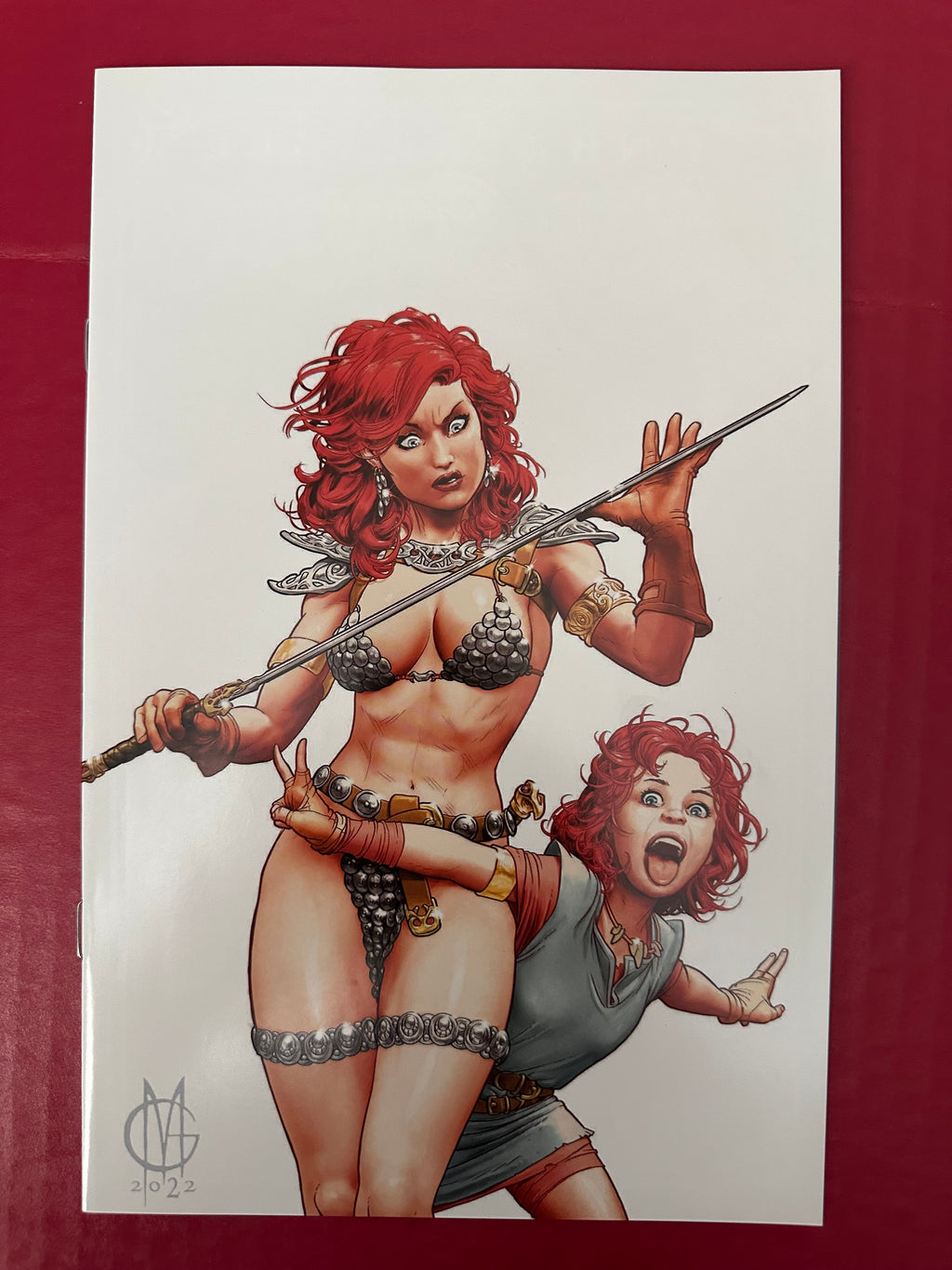 Unbreakable Red Sonja #3 (2023) Incentive Giuseppe Matteoni Virgin Variant Cover