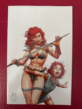 Unbreakable Red Sonja #3 (2023) Incentive Giuseppe Matteoni Virgin Variant Cover