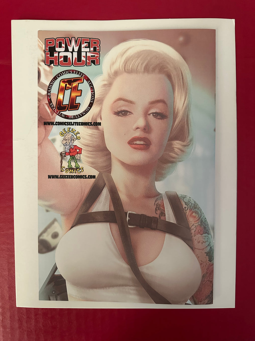Power Hour #1EX (2022) Marilyn Monroe Gangster Sydney Augusto Exclusive Topless Variant by Ugly Monkey Comics