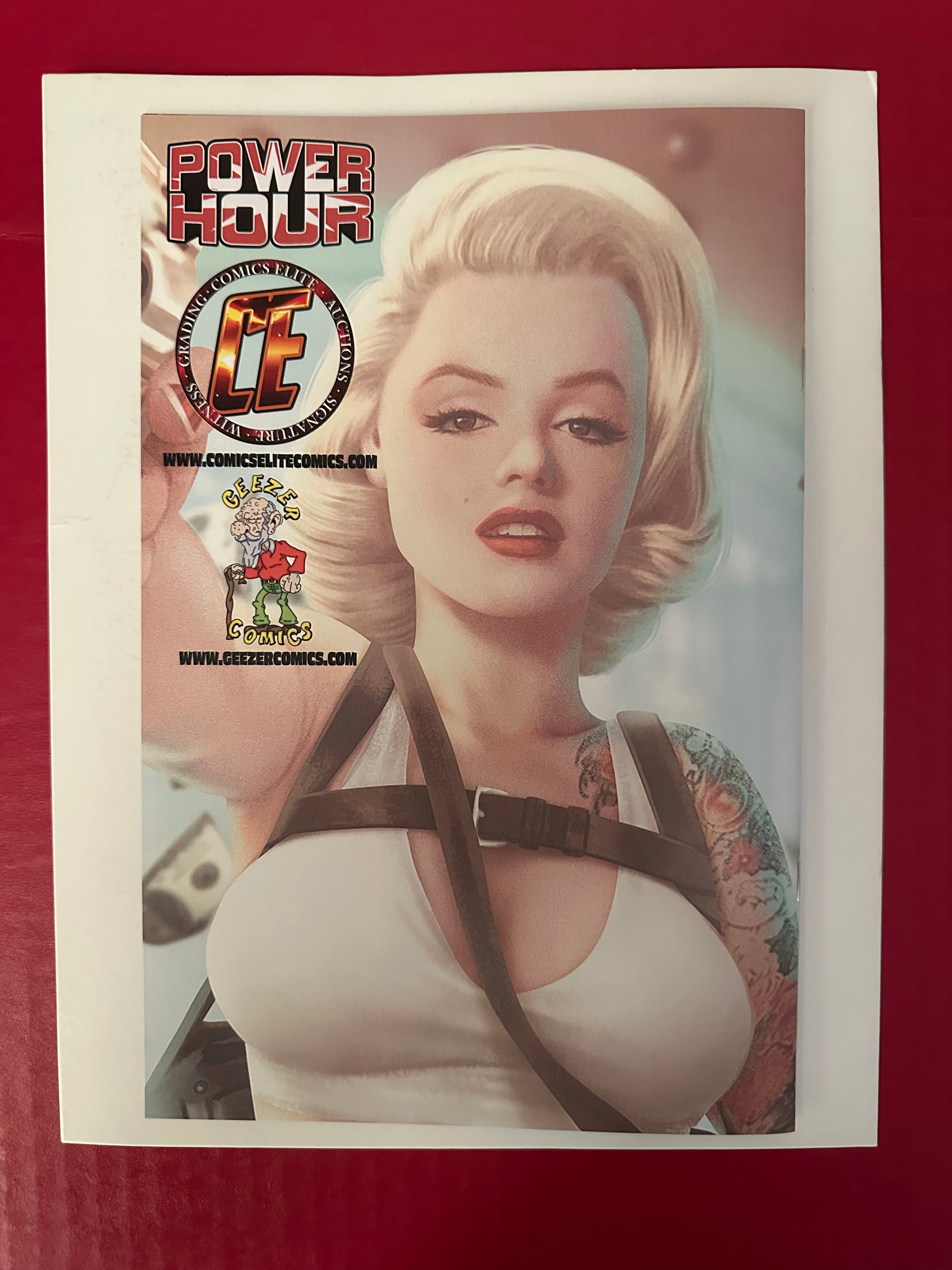 Power Hour #1EX (2022) Marilyn Monroe Gangster Sydney Augusto Exclusive Topless Variant by Ugly Monkey Comics
