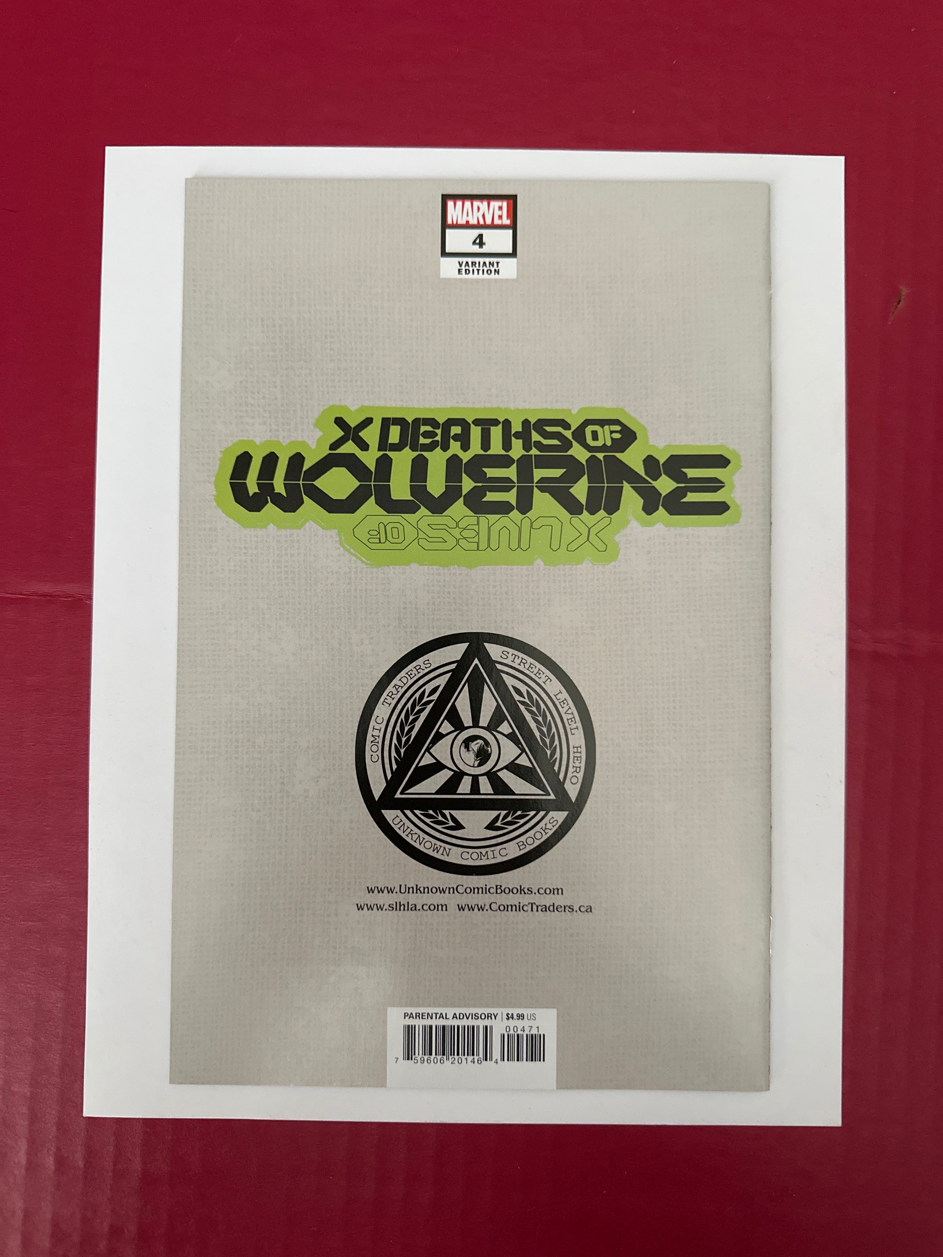 X Deaths of Wolverine #4 (Marvel Comics 2022) Exclusive Philip Tan Trade Dress Variant by Ugly Monkey Comics