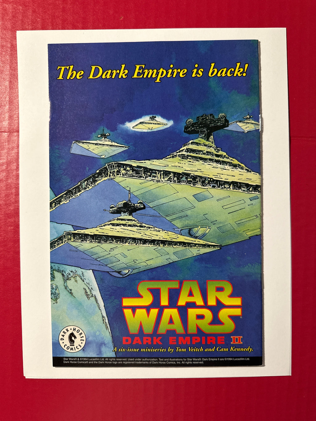Star Wars Tales of the Jedi Dark Lords of the Sith 2 Comic Book 1994 by Ugly Monkey Comics