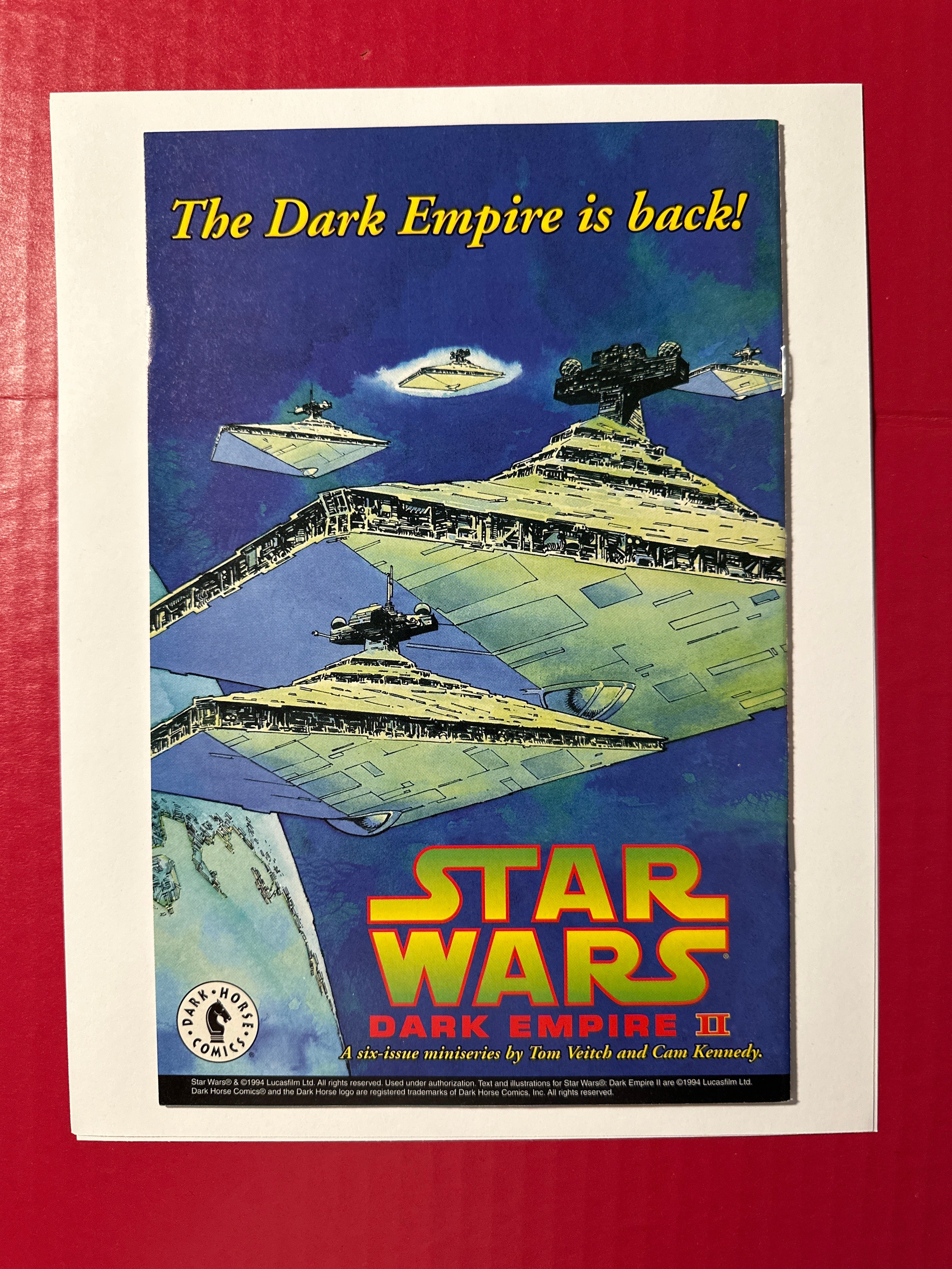 Star Wars Tales of the Jedi Dark Lords of the Sith 2 Comic Book 1994 by Ugly Monkey Comics