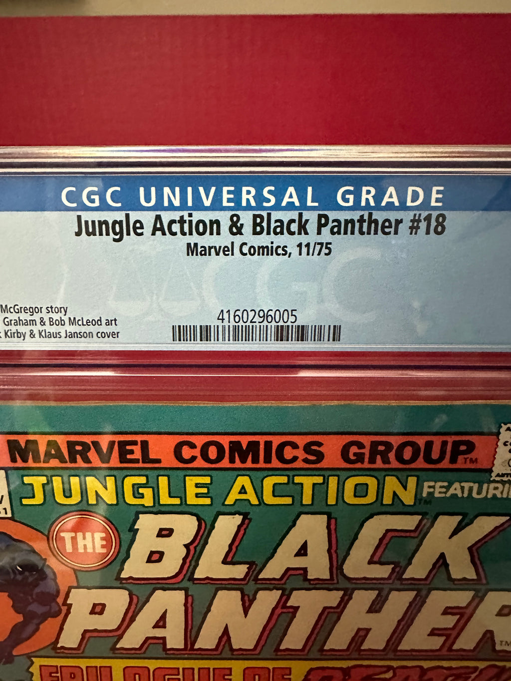 Jungle Action #18 (1975) CGC 8.0 (VF) Key 1st Appearance by Ugly Monkey Comics
