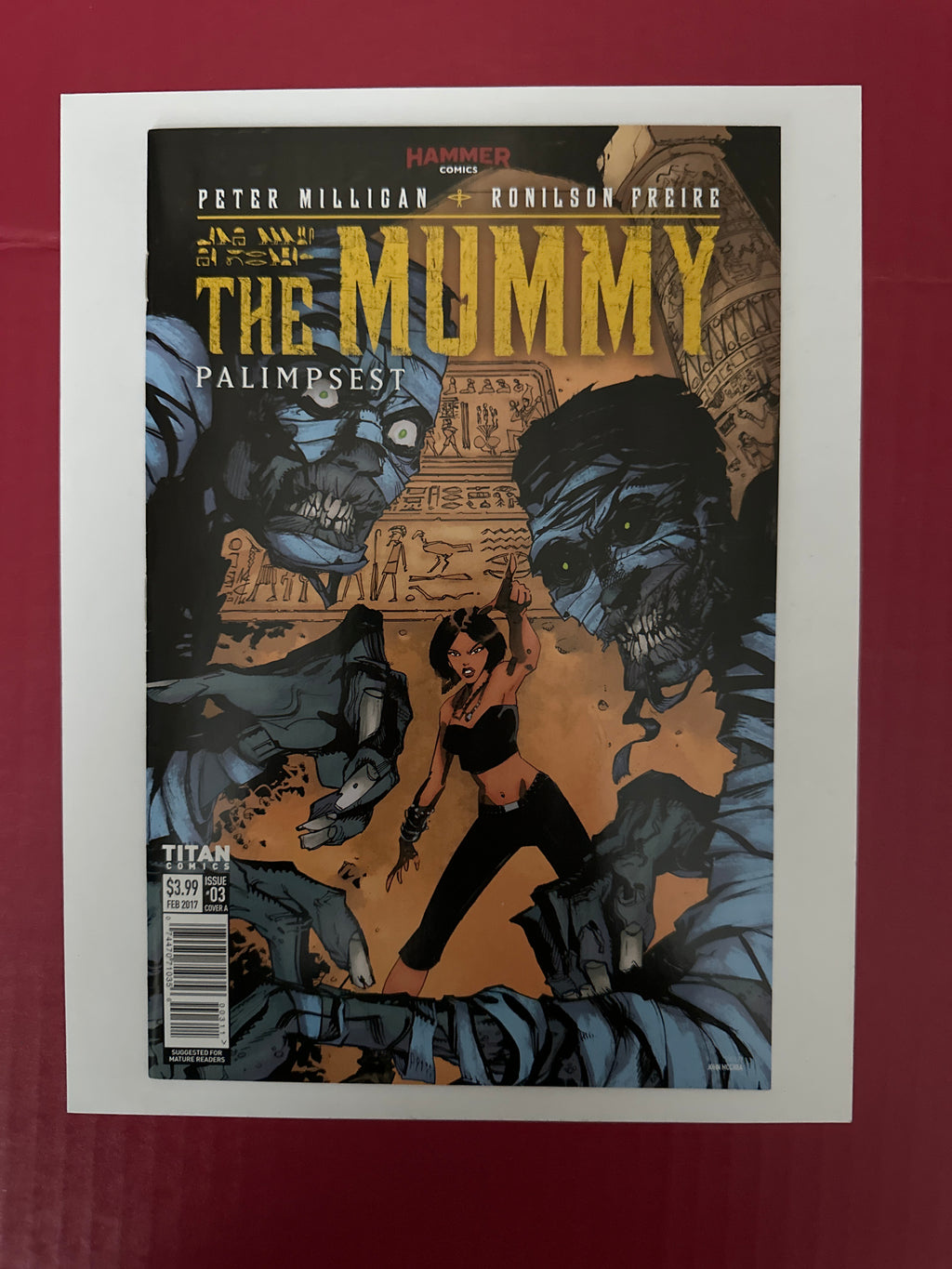 The Mummy #4B (Titan Books 2017) Nick Percival Cover by Ugly Monkey Comics