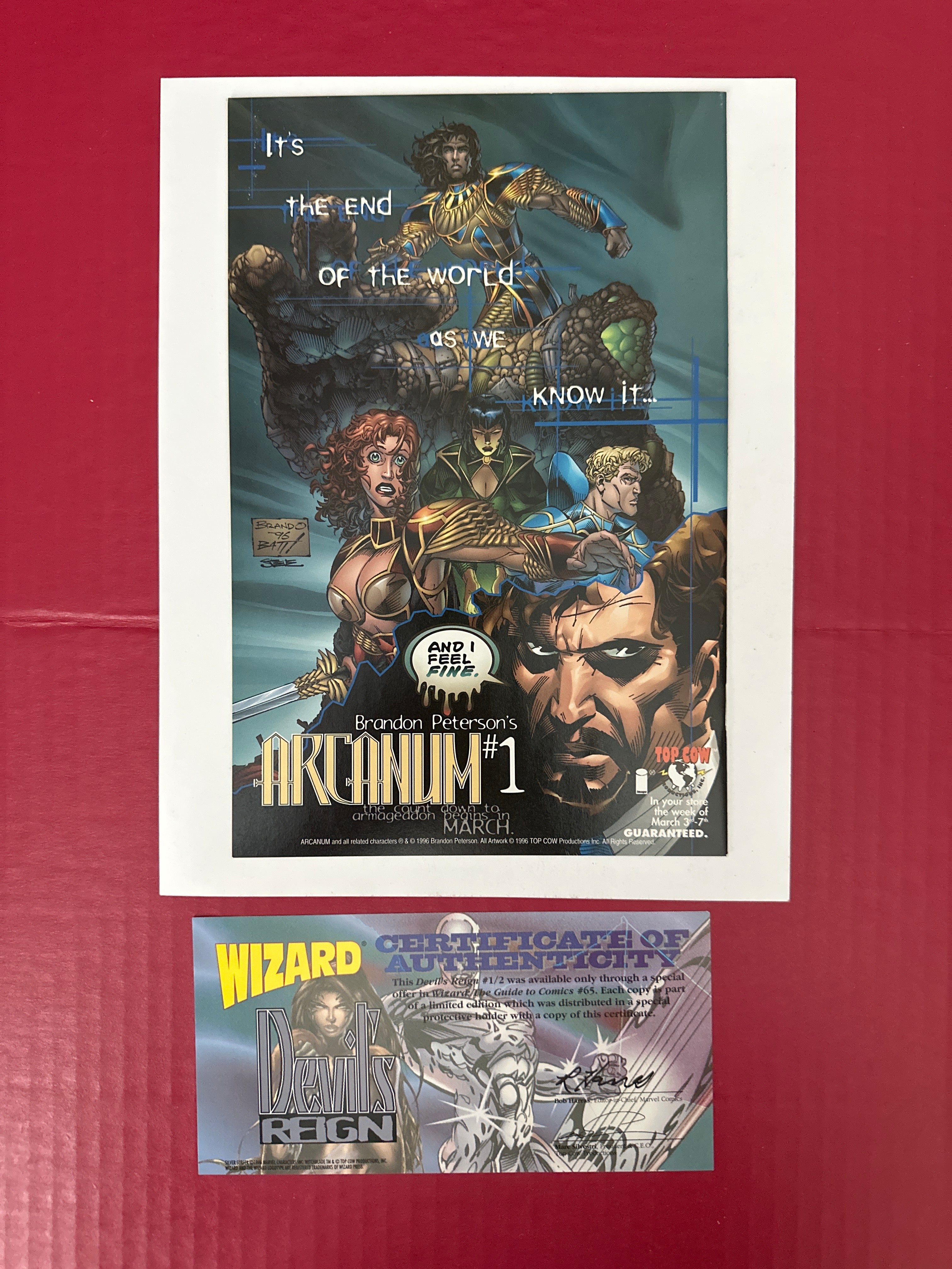 Devil's Reign #1½-A (Marvel and Image Comics 1997) Wizard Magazine #65 Mailaway with COA by Ugly Monkey Comics