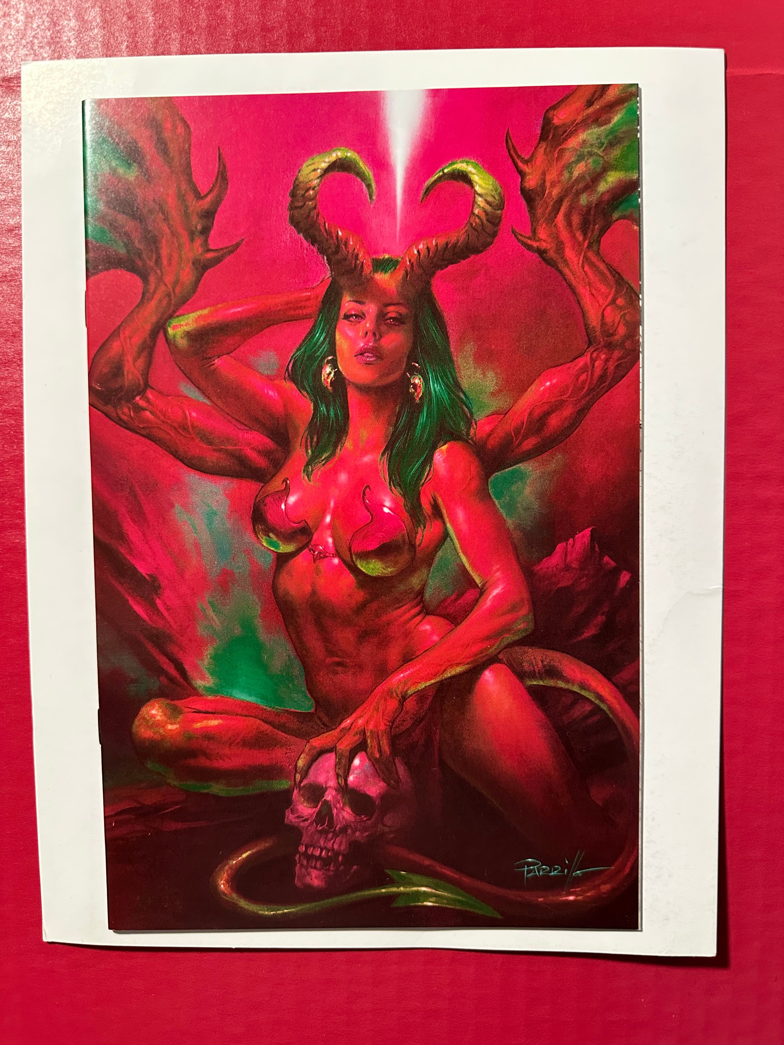 Hell Sonja #3 FOC Incentive Lucio Parrillo Ultraviolet Virgin Variant Cover by Ugly Monkey Comics