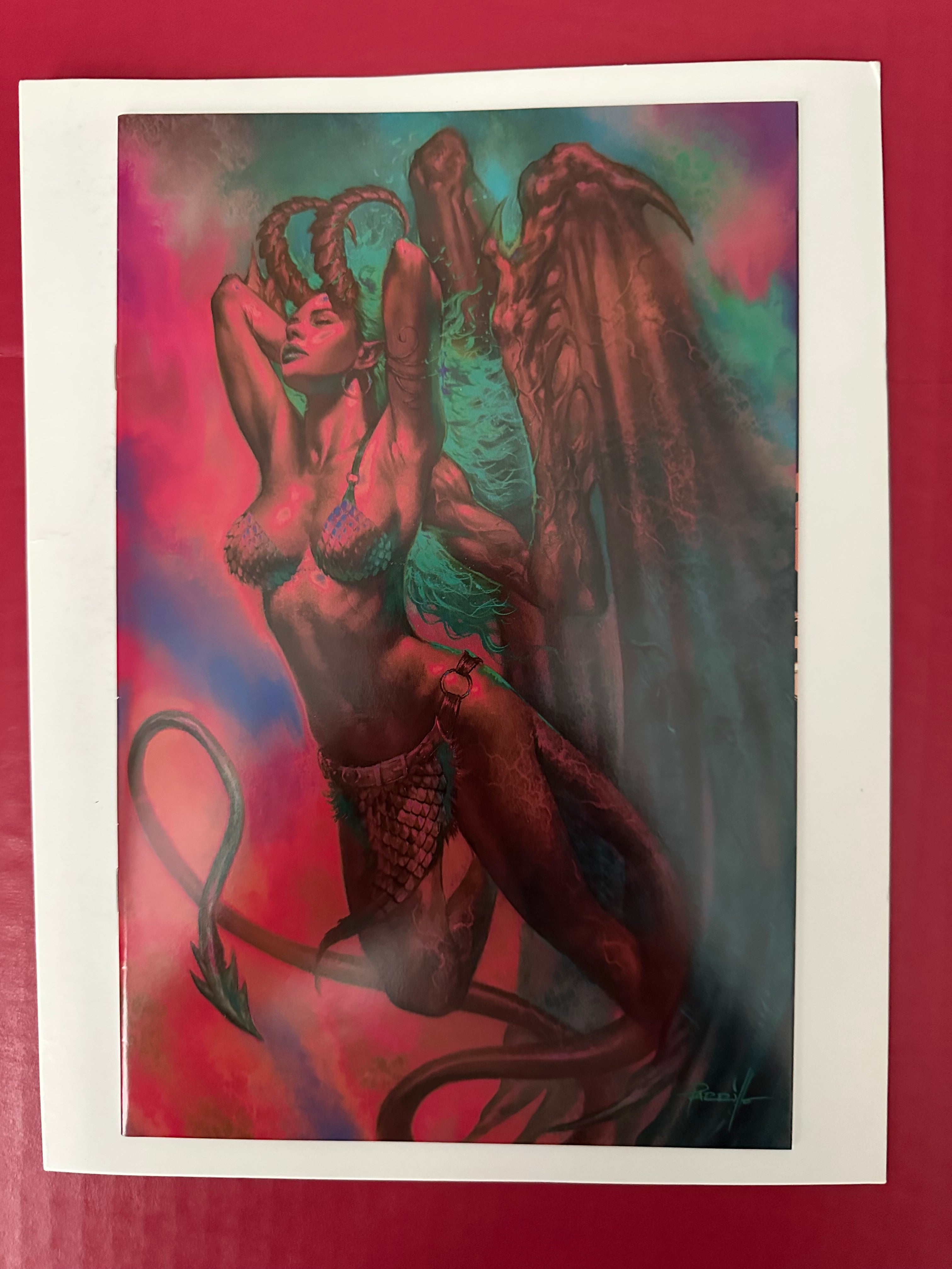 Hell Sonja #1V (2022) Incentive Lucio Parrillo Ultraviolet Virgin Cover by Ugly Monkey Comics