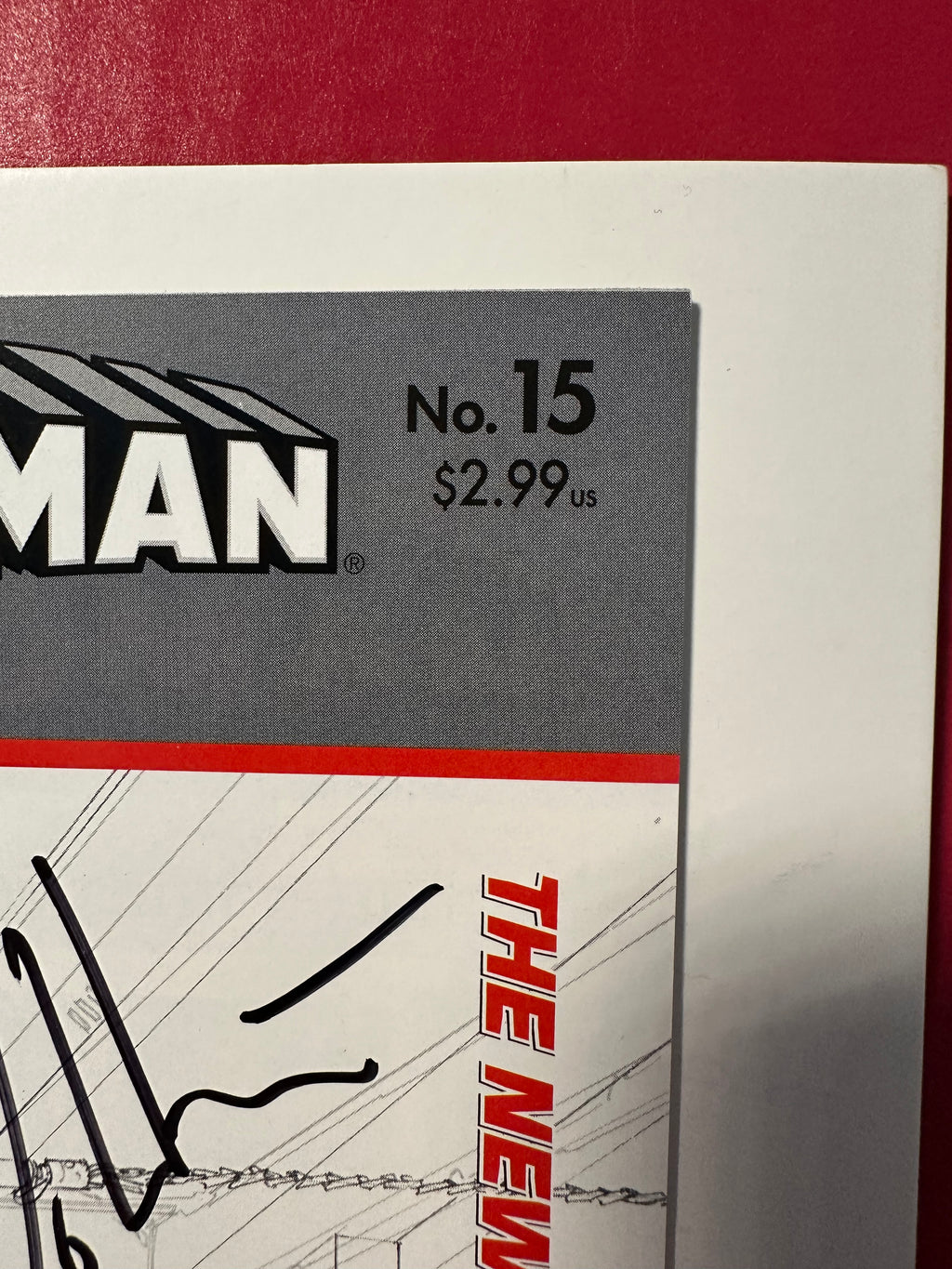Superman, Vol. 3 #15 (2013) Incentive Sketch Variant (1:25) Triple Signed