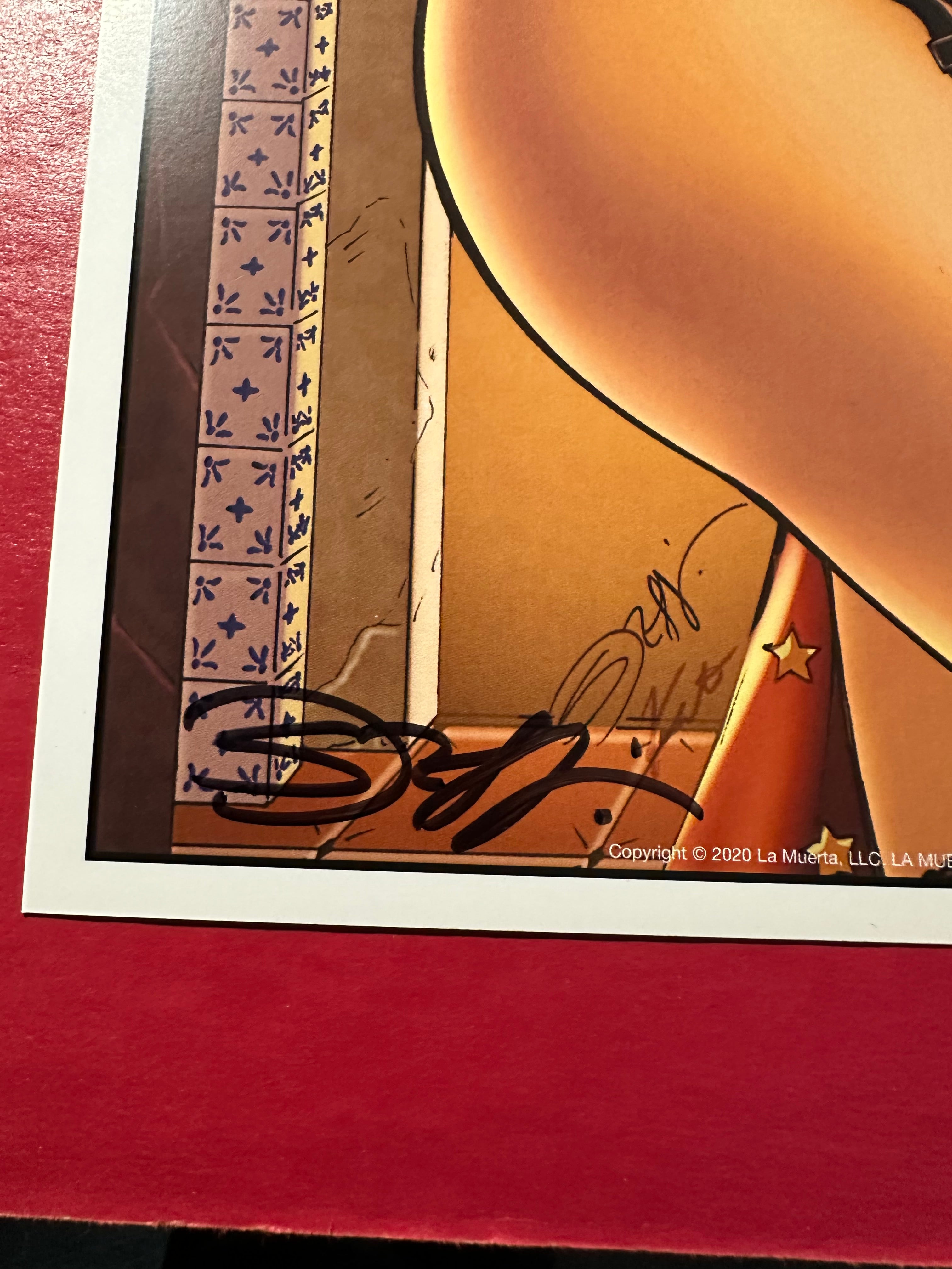 La Muerta: Retaliation Sorah Suhng Naughty Edition 11x17 Poster Signed by Sorah Suhng and Brian Pulido