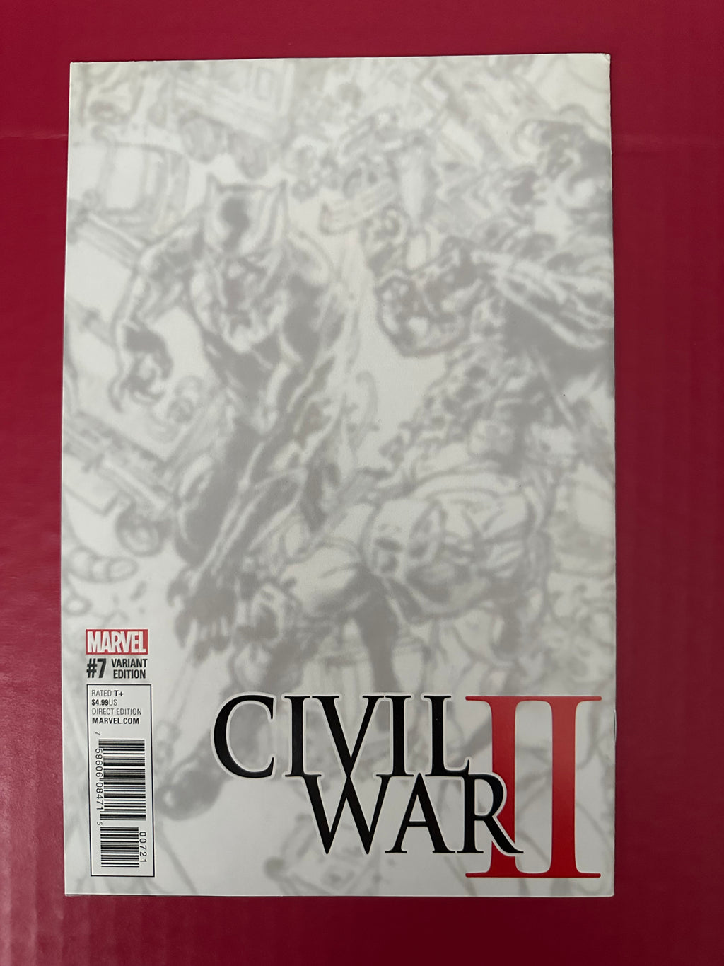 Civil War II #7B (2016) Variant Kim Jung Gi Black & White Virgin Connecting H Cover