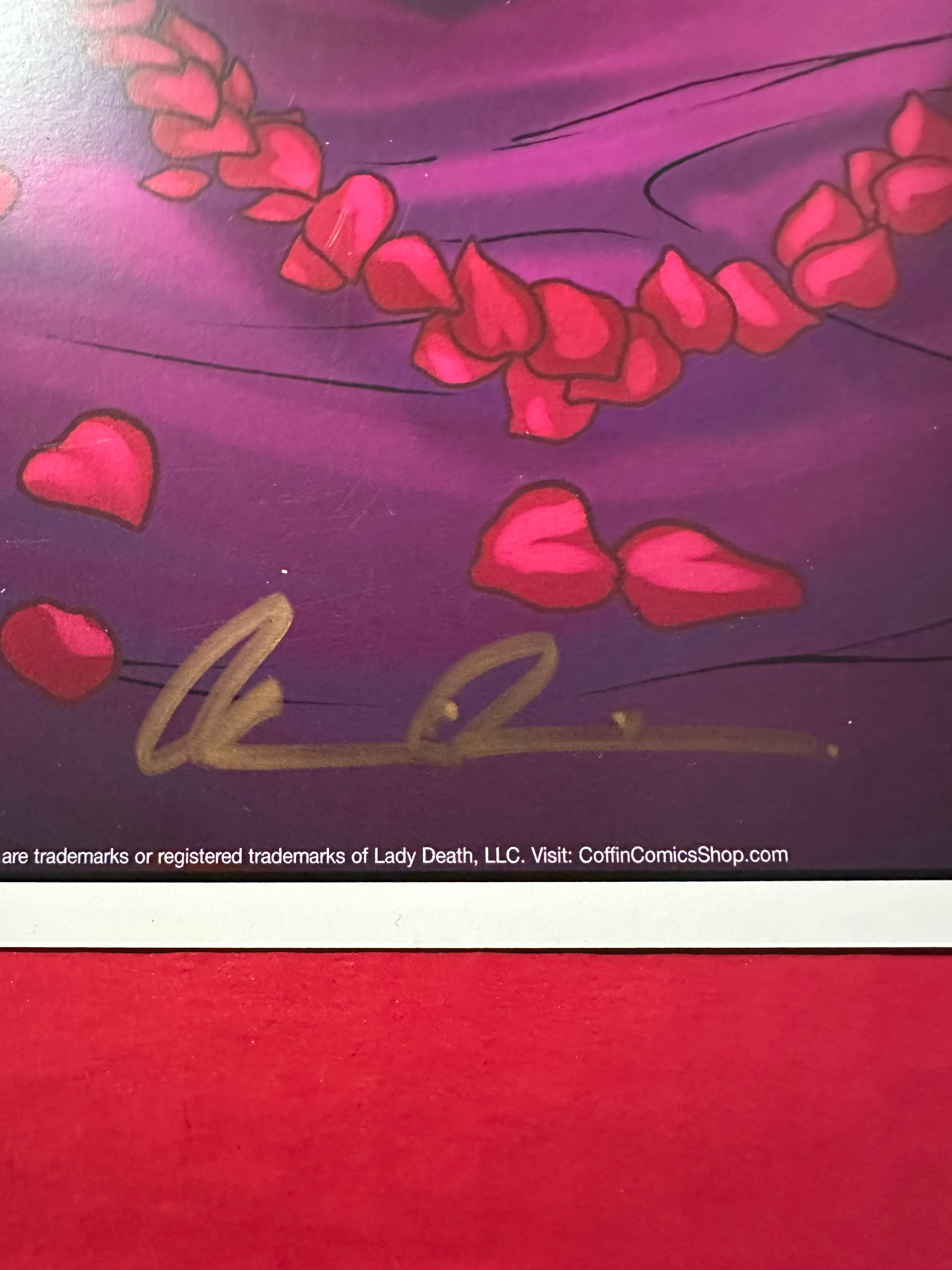 Lady Death: Retribution Naughty Bedroom Eyes Edition 11x17 Poster Signed Sorah Suhng and Brian Pulido